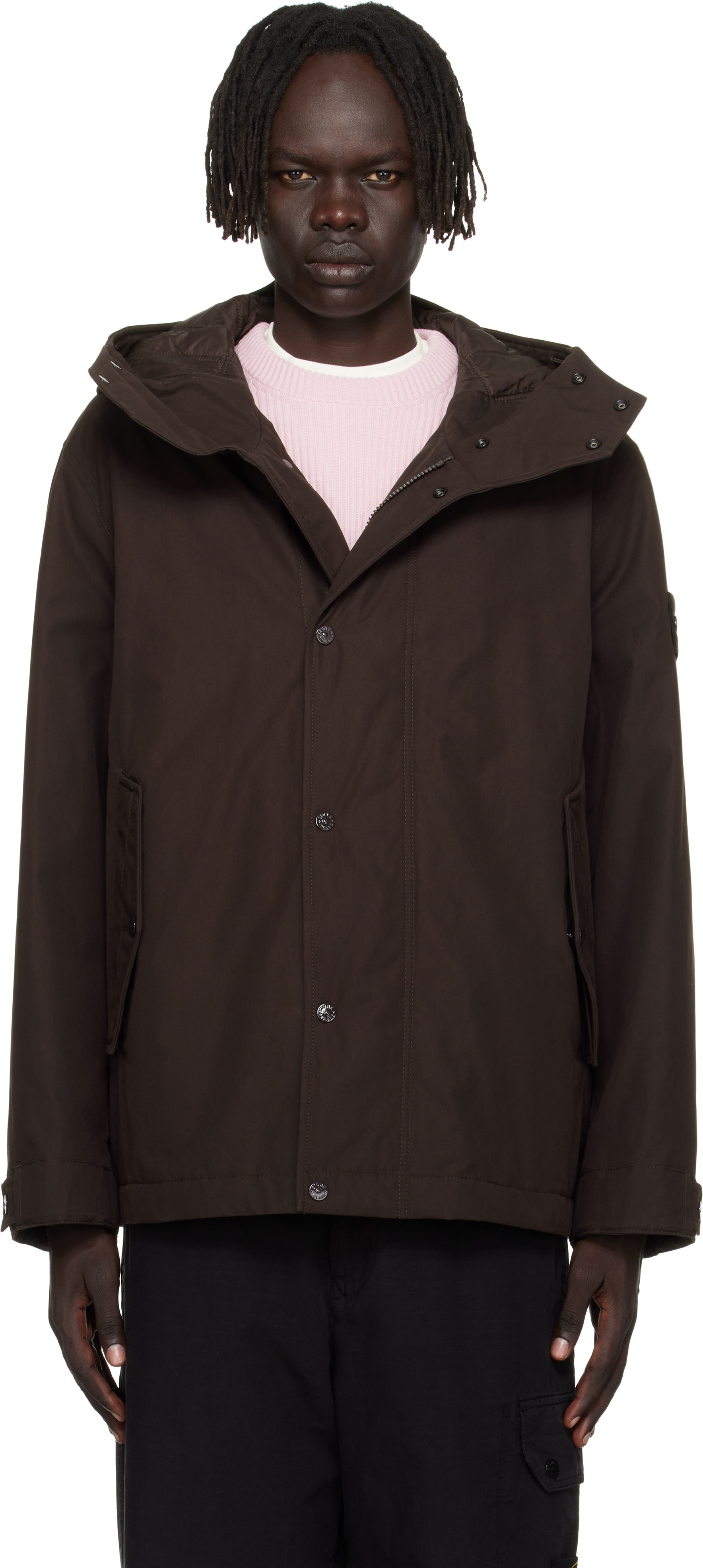 Stone Island: ブラウン 4100105 ウェザープルーフ コットンキャンバス 