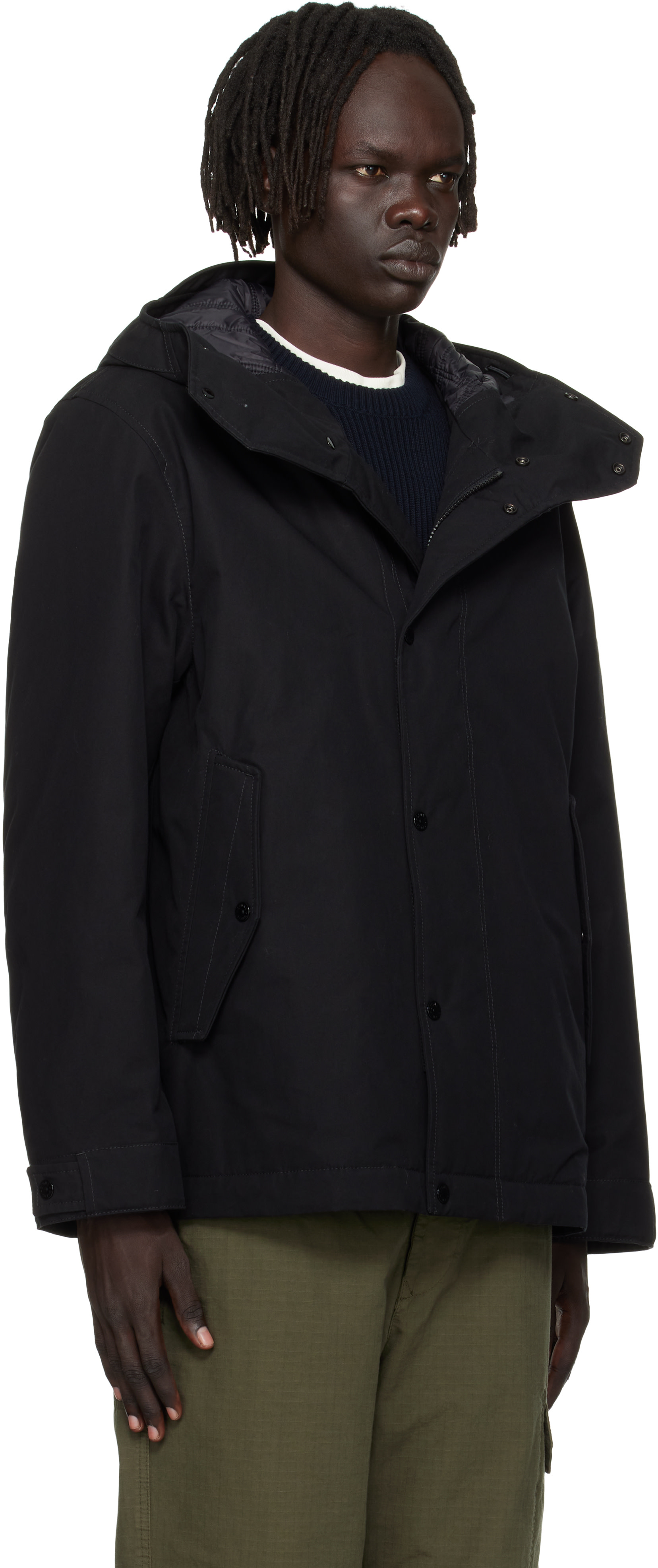 Stone Island: ブラック 4100105 ウォータープルーフ コットン 