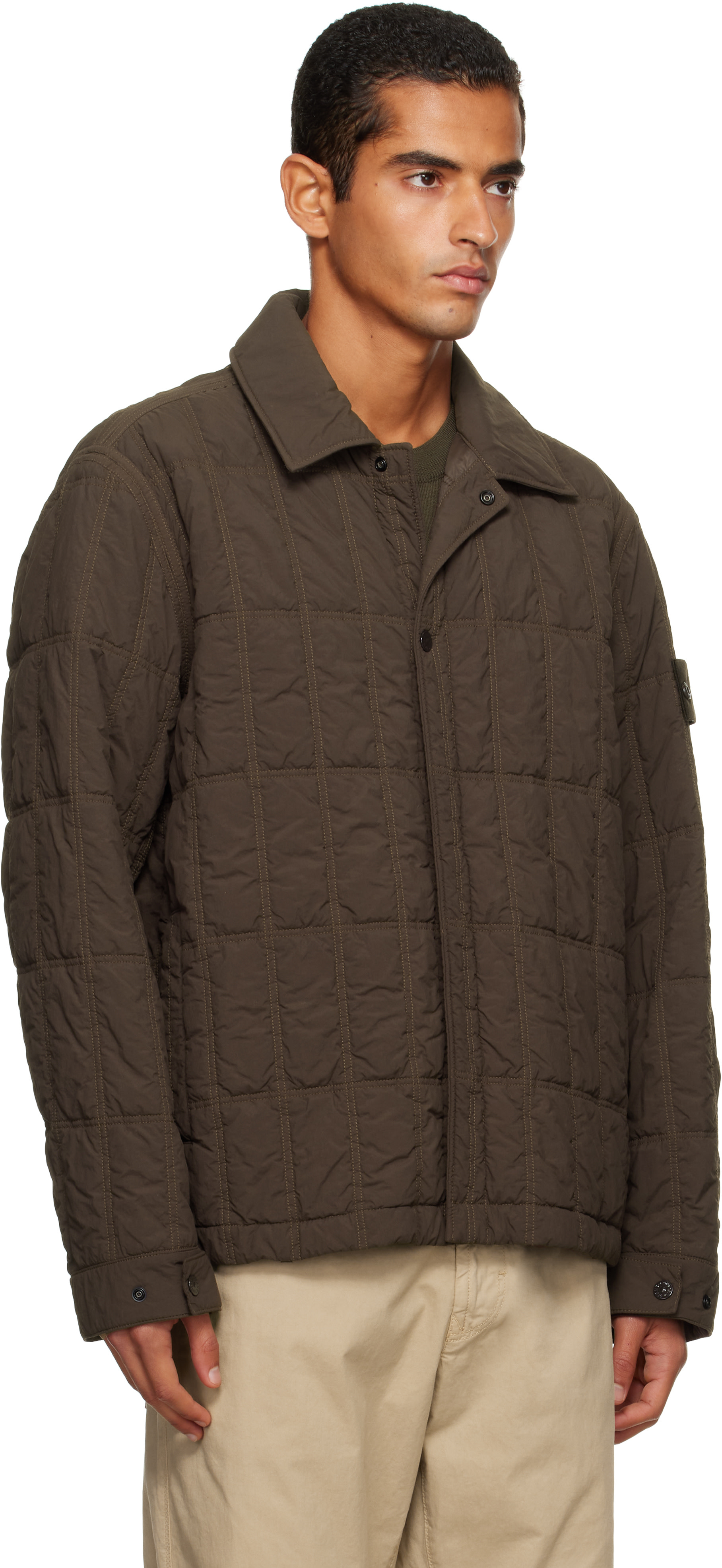 STONE  90s 00s ブラウン ナイロンジャケット Stone Island: ブラウン 4100099 Smerigliato ナイロン ジャケット