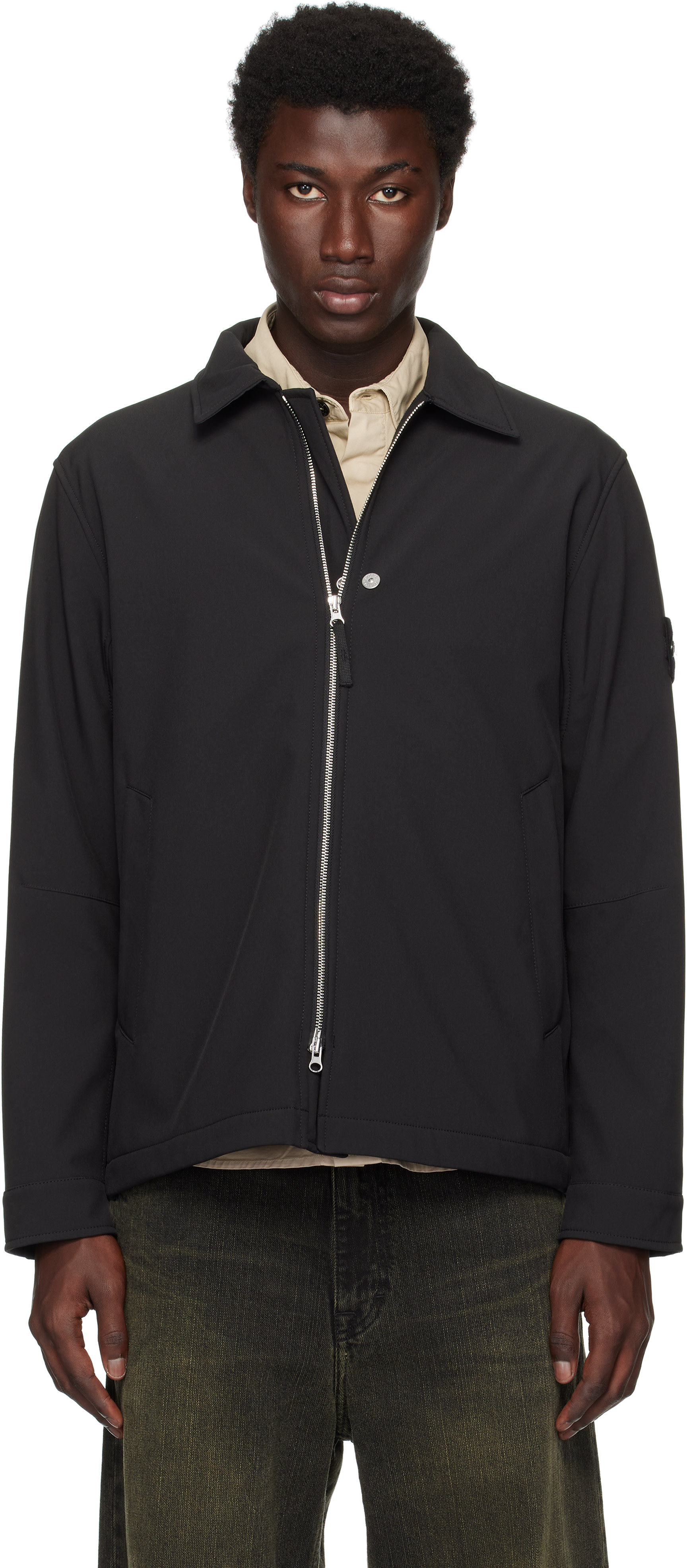 Stone Island - Black Q100003 Soft Shell Jacket
