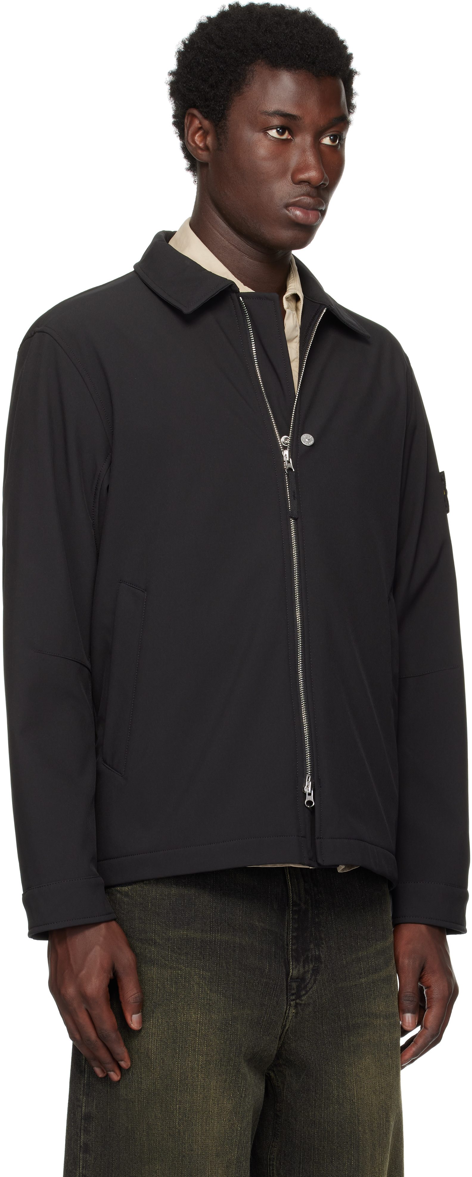 Stone Island - Black Q100003 Soft Shell Jacket