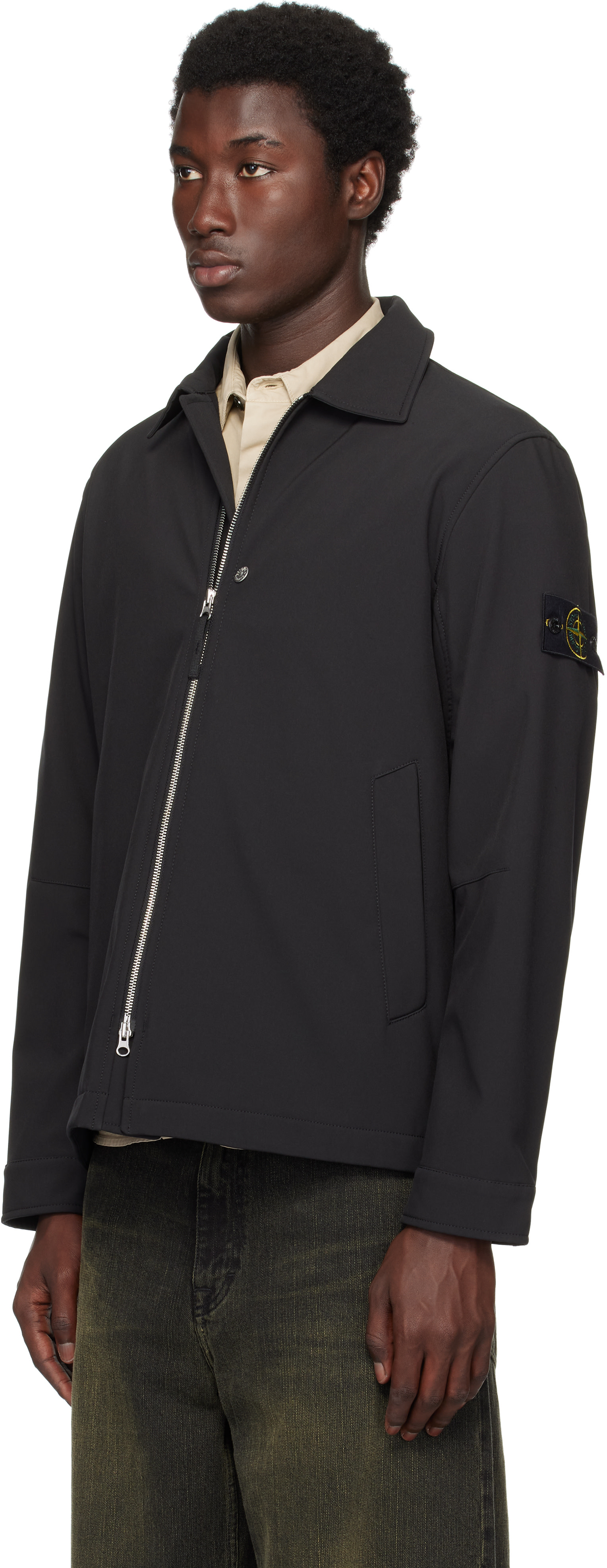 Stone Island - Black Q100003 Soft Shell Jacket