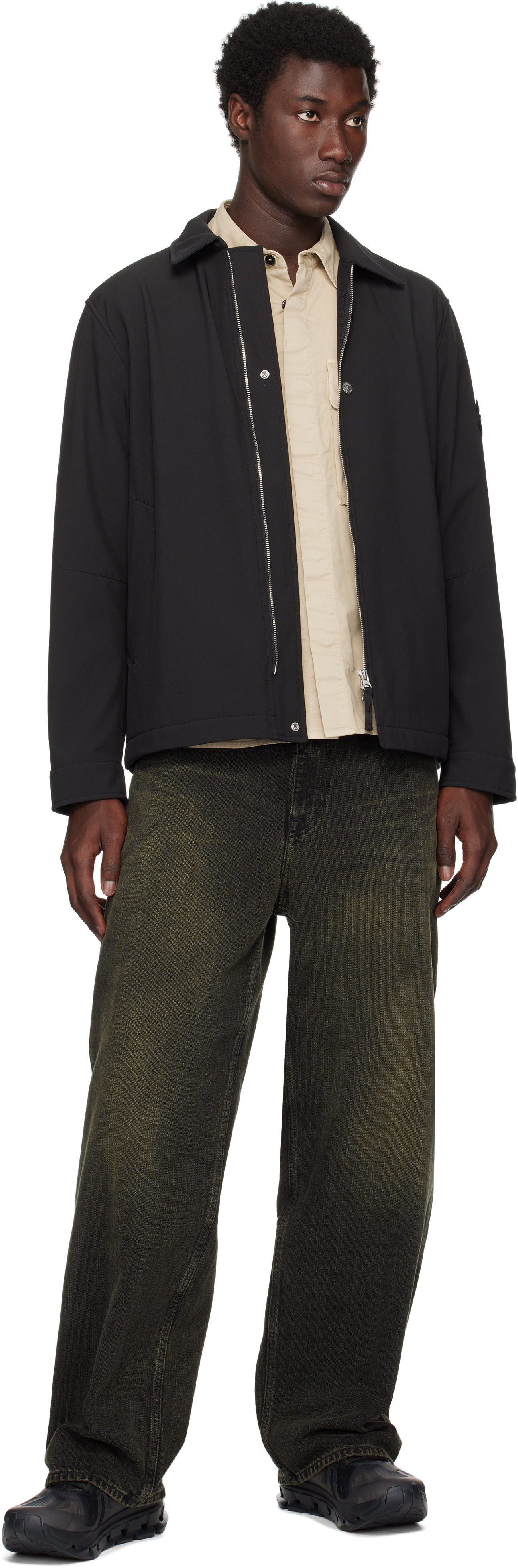 Stone Island - Black Q100003 Soft Shell Jacket