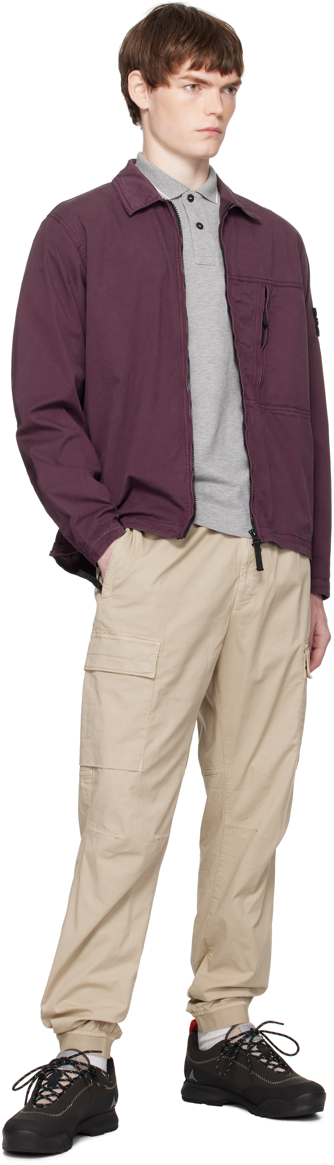 Stone Island: Beige 3100031 Tela Paracadute Cargo Pants | SSENSE