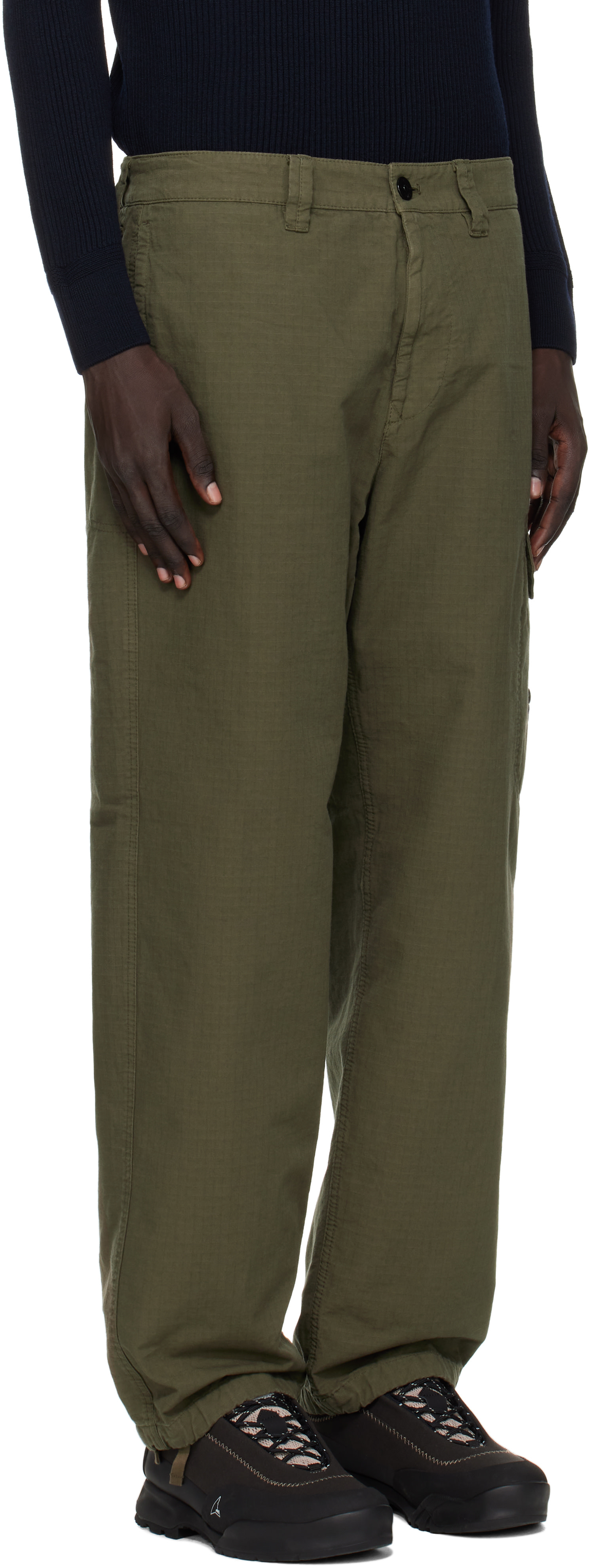 Stone Island: Green 3100011 Organic Cotton Ripstop Cargo Pants