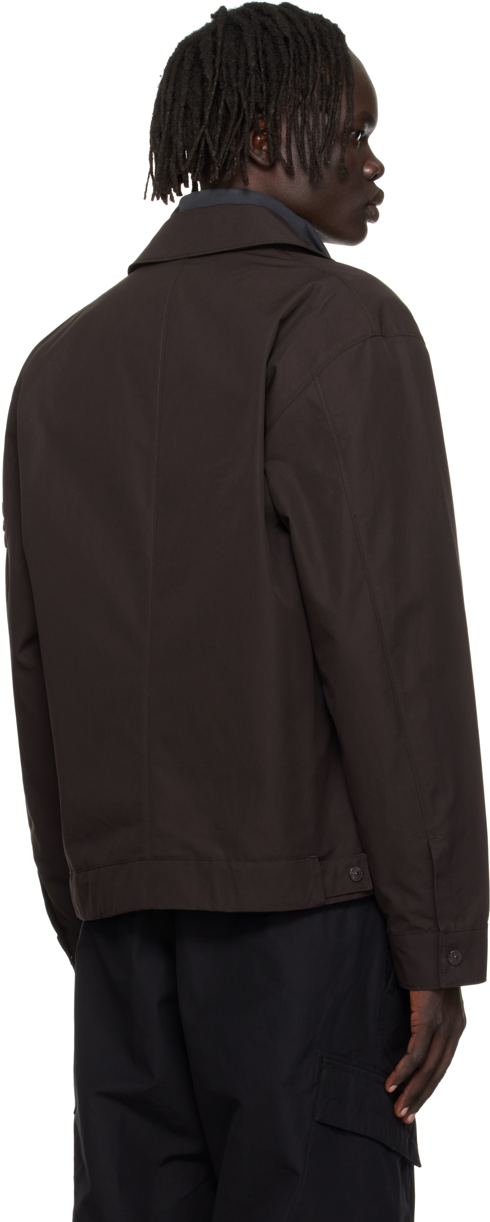 Stone Island: Brown 1200018 Weatherproof Cotton Canvas Overshirt 
