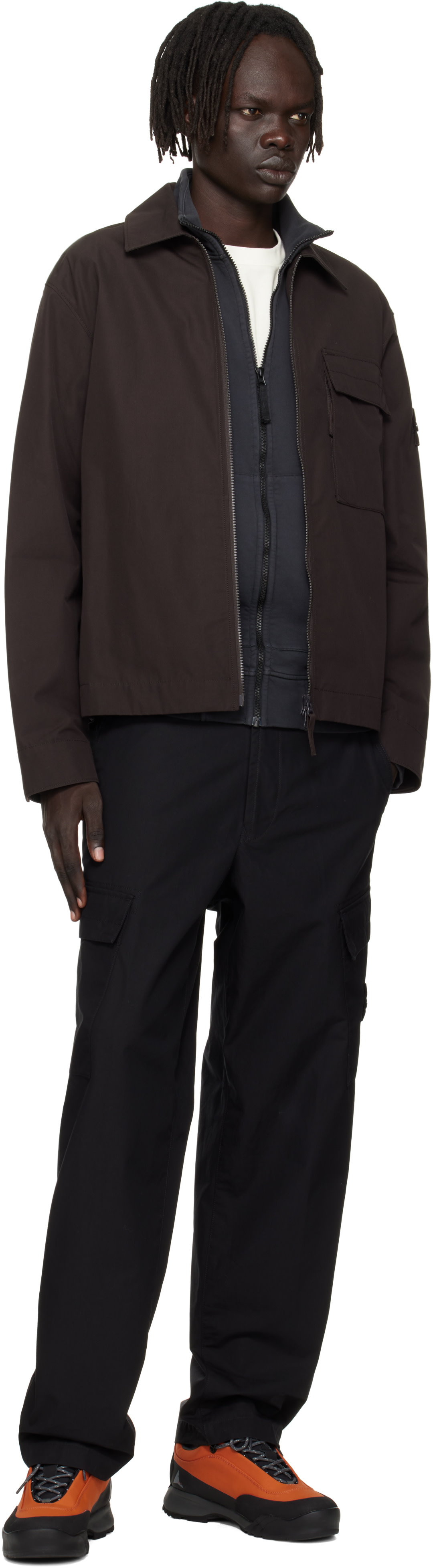 Stone Island: ブラウン 1200018 ウェザープルーフ コットンキャンバス