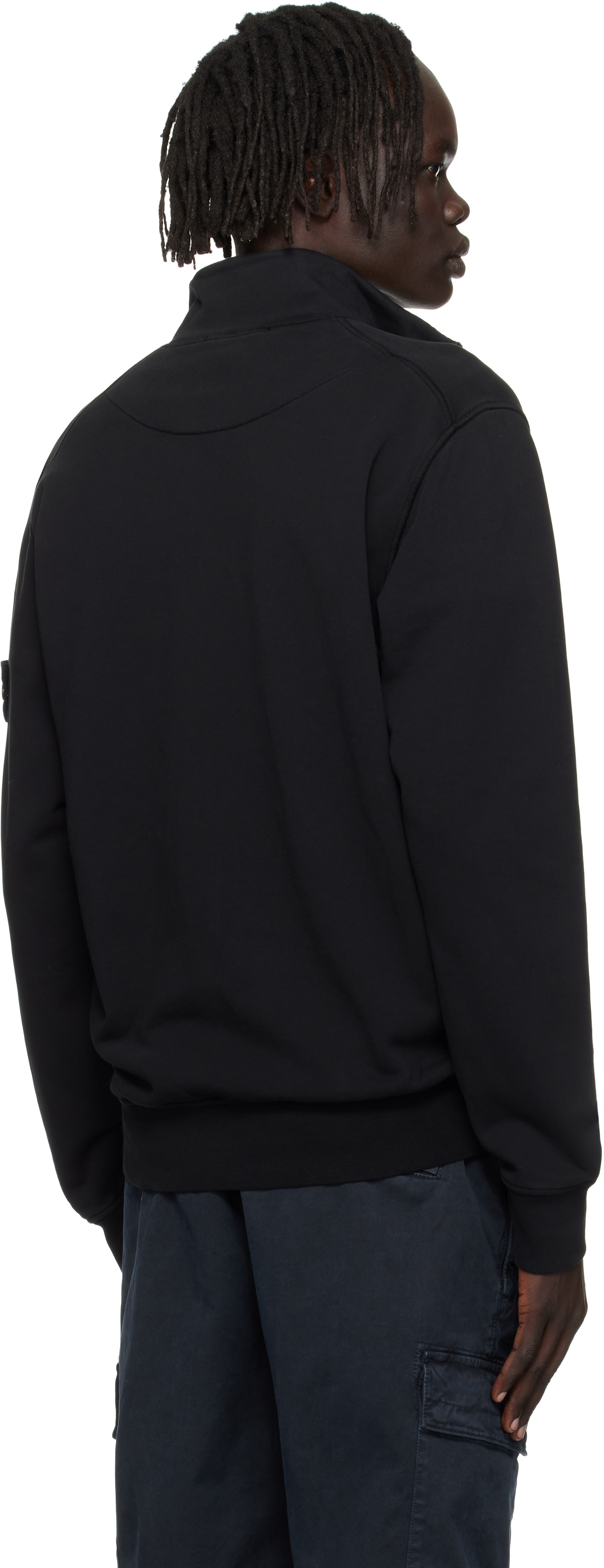 Stone Island: ブラック 6100063 Organic Cotton Fleece ジャケット