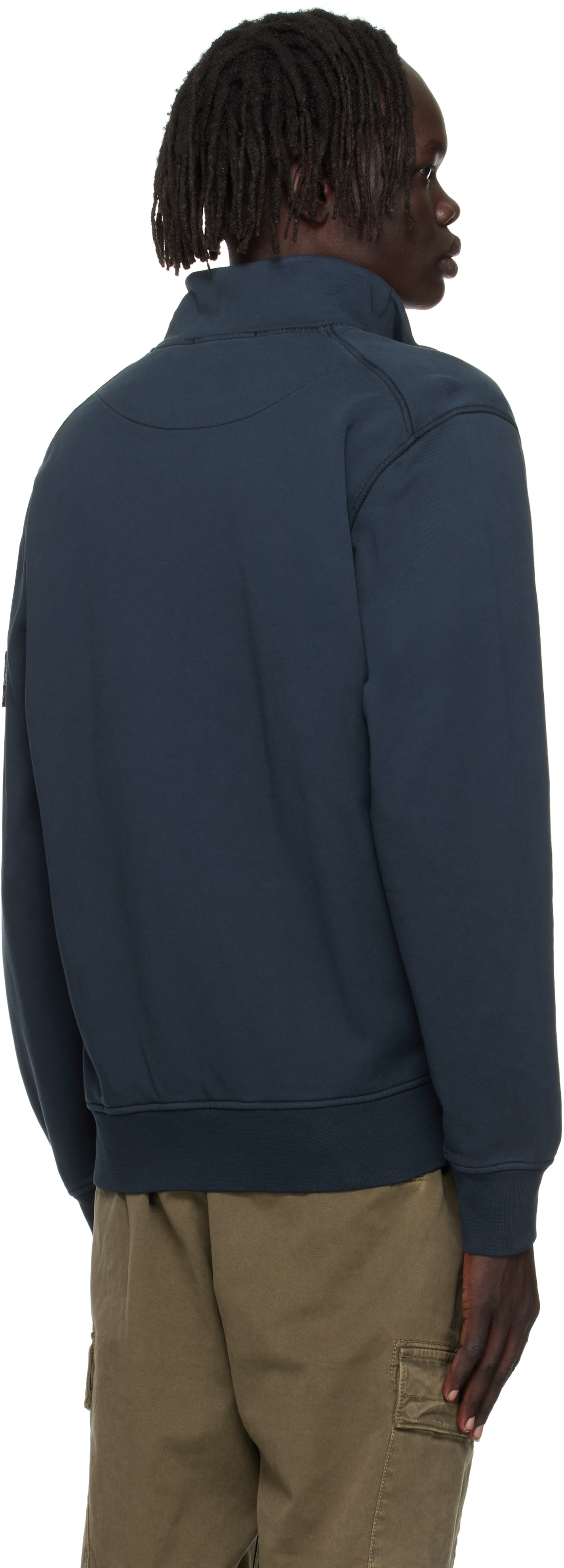 Stone Island: ネイビー 6100063 Organic Cotton Fleece ジャケット