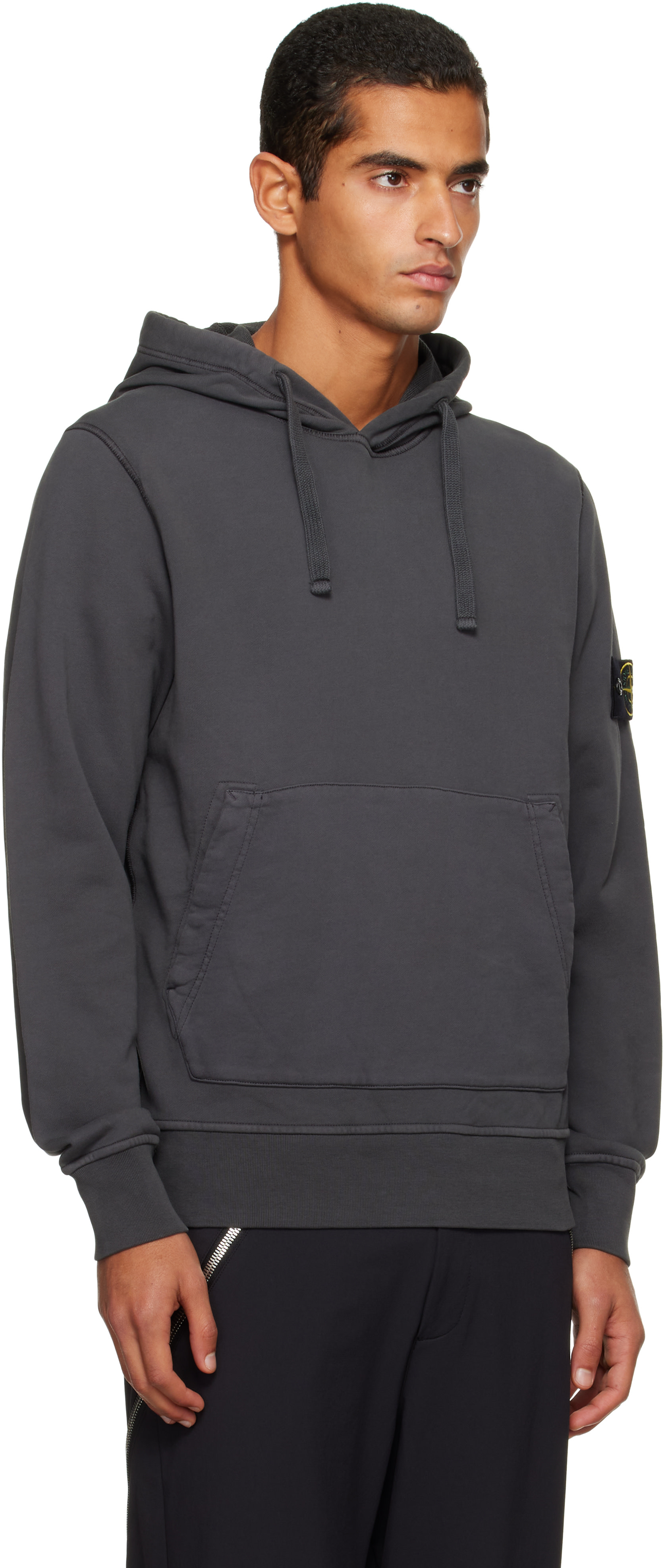 STONE  ダークグレー トレーナー Stone Island: Gray 6100062 Regular-Fit Hoodie | SSENSE