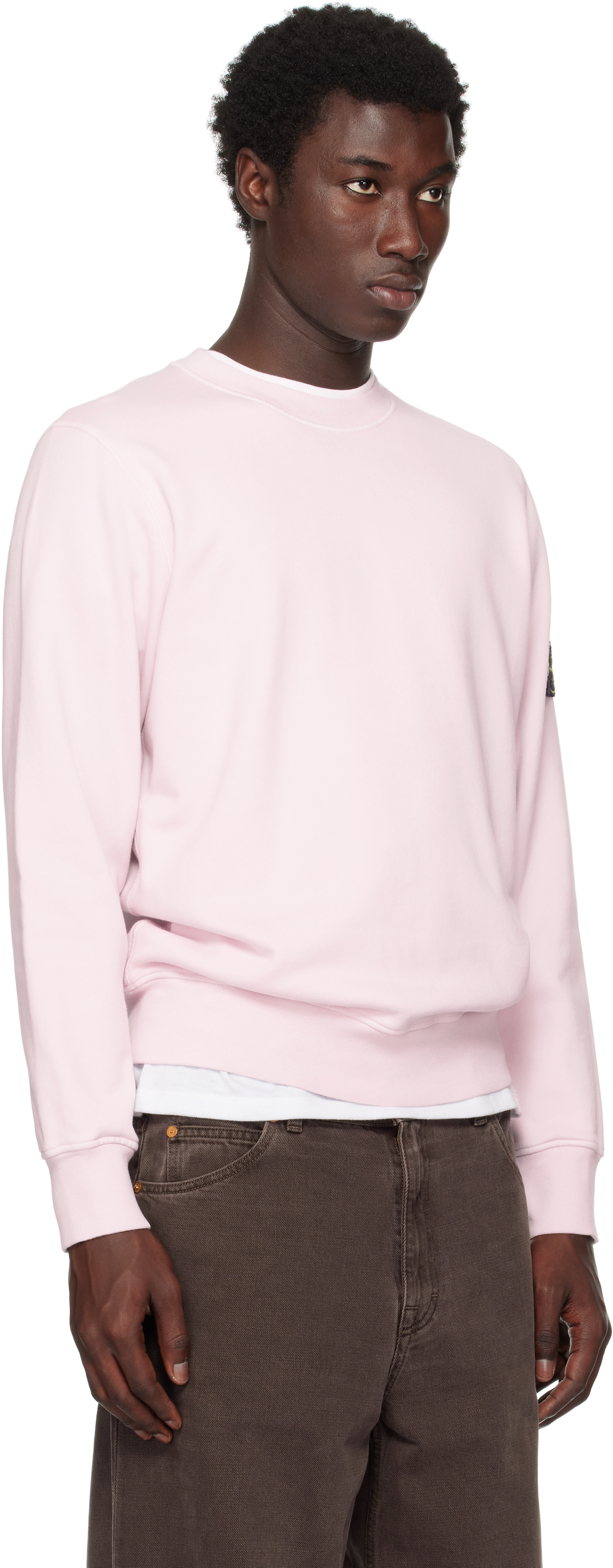Stone Island: ピンク 6100044 Organic Cotton Fleece スウェット