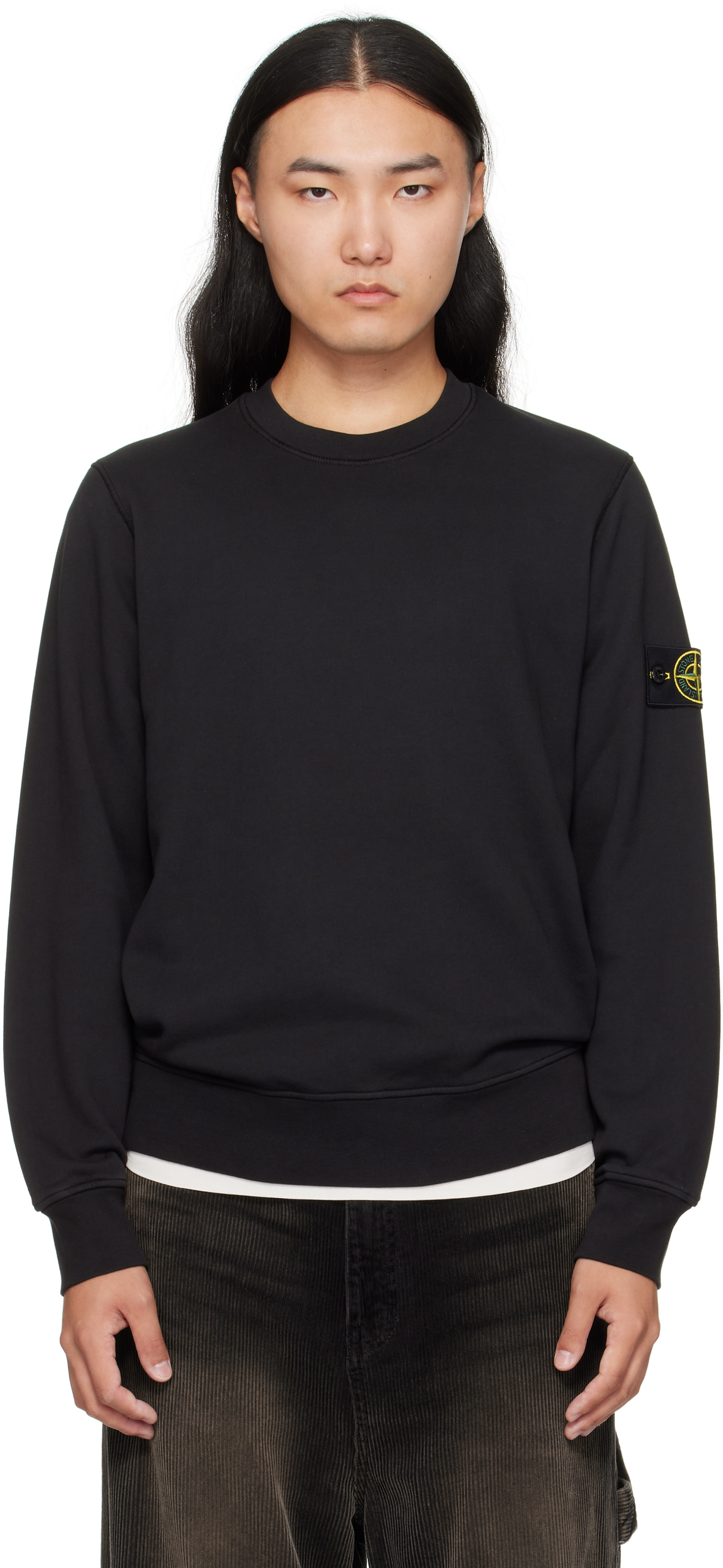 STONE  ブラック　スウェット Stone Island: ブラック 6100060 Organic Cotton Fleece スウェット