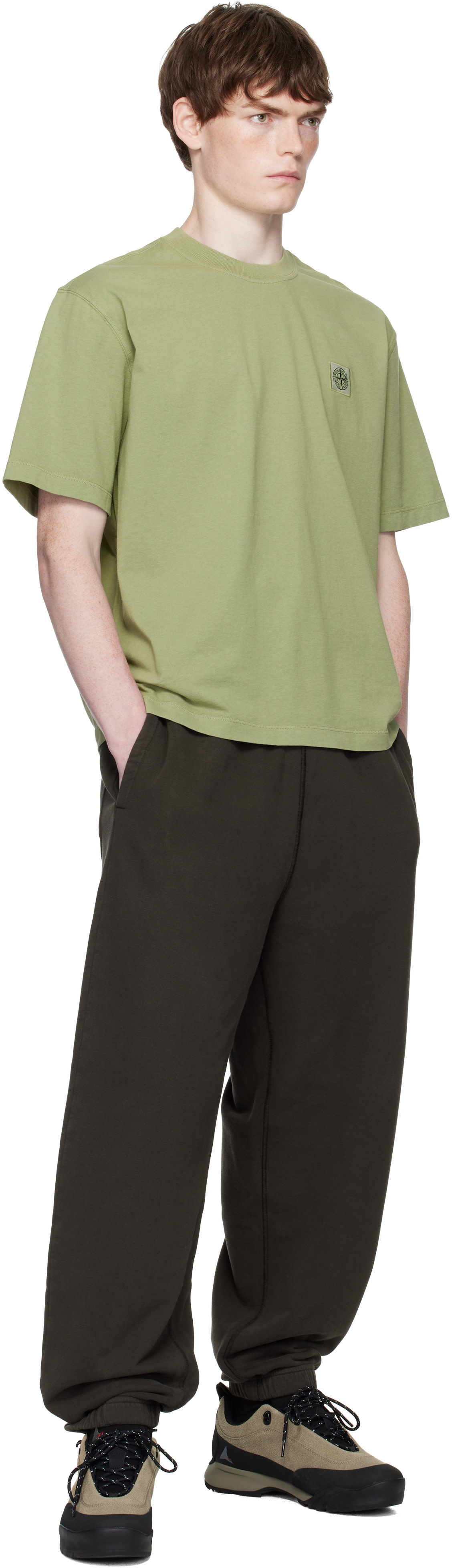 Stone Island: Green 2100025 Combed Organic Cotton Jersey T-shirt