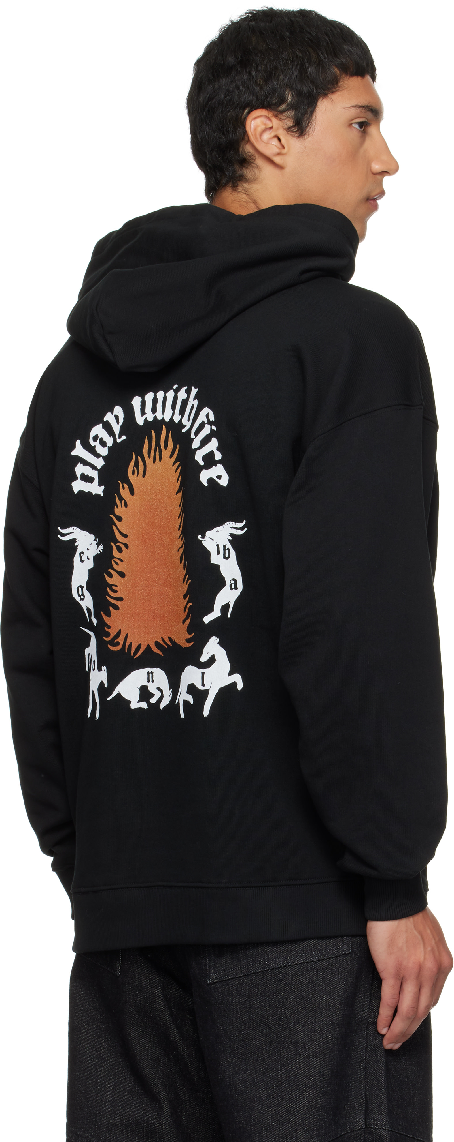 EGONlab - Pull à capuche 'Play With Fire' noir