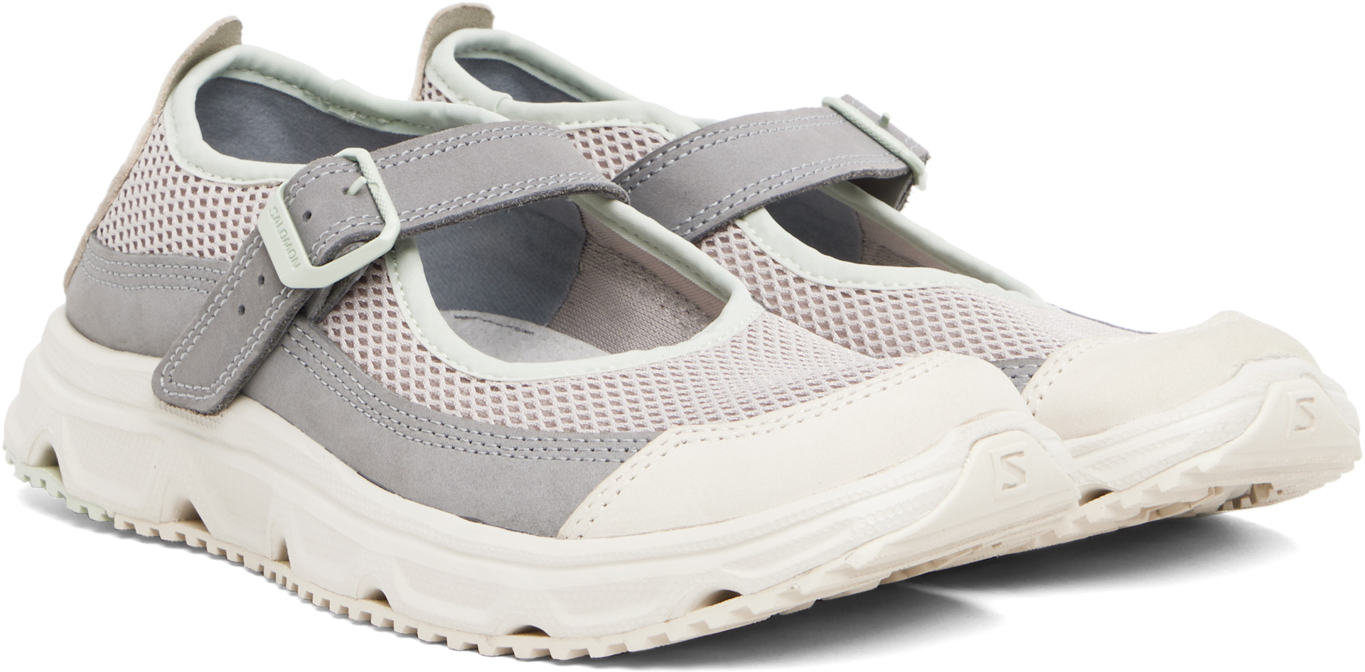 Salomon: Gray & Green RX Marie-Jeanne Sneakers | SSENSE Canada