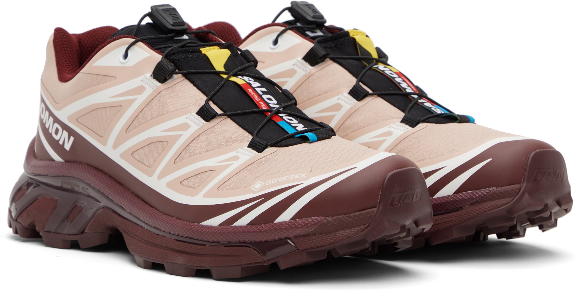 Salomon: ピンク＆バーガンディ XT-6 GORE-TEX スニーカー | SSENSE 日本