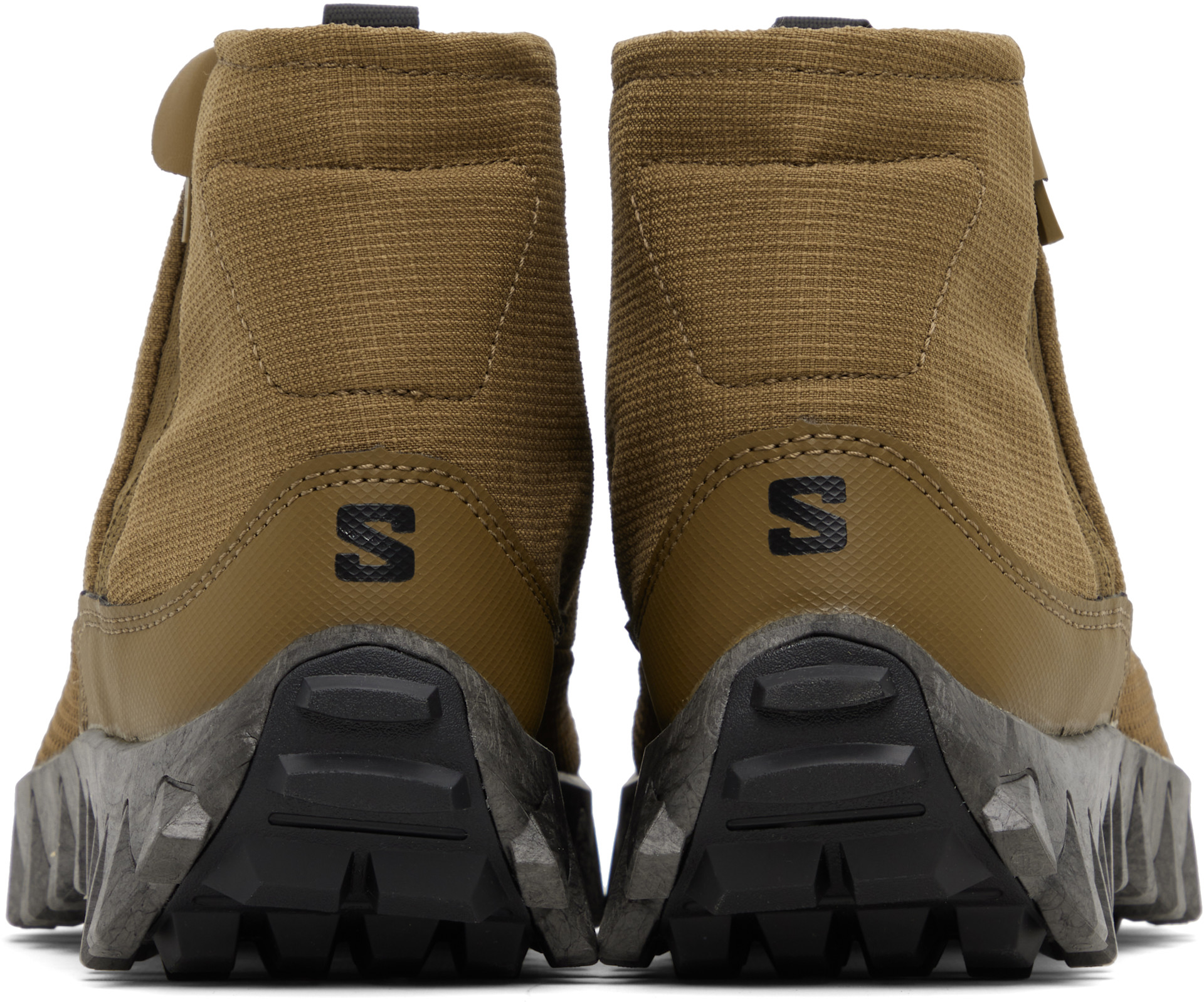 Salomon: Khaki Snowclog Mid High Top Sneakers | SSENSE