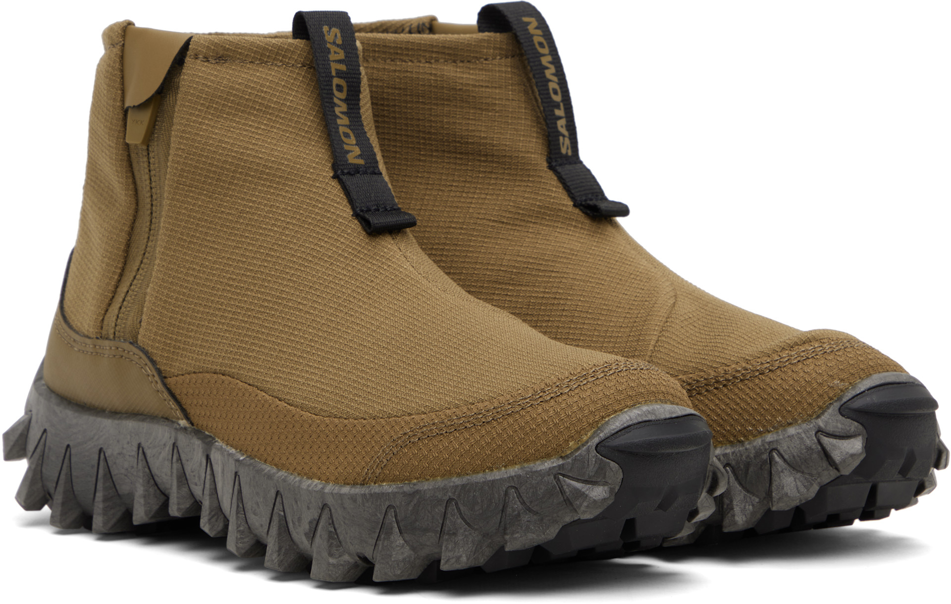Salomon: Khaki Snowclog Mid High Top Sneakers | SSENSE