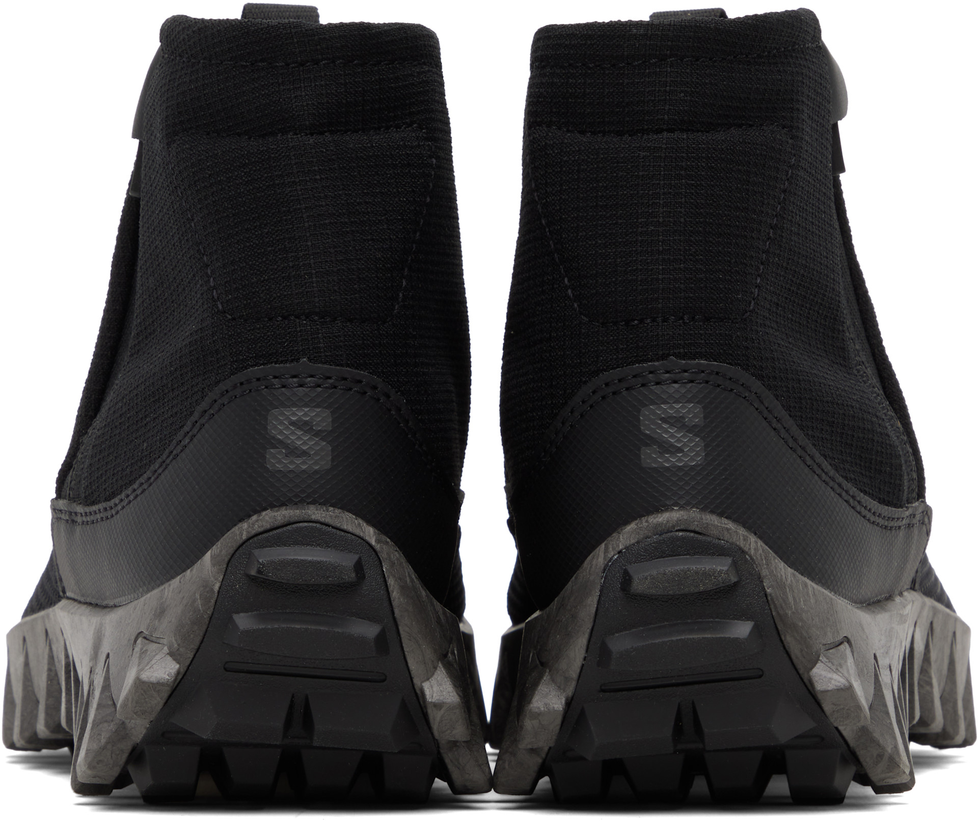 Salomon: Black Snowclog Mid High Top Sneakers | SSENSE