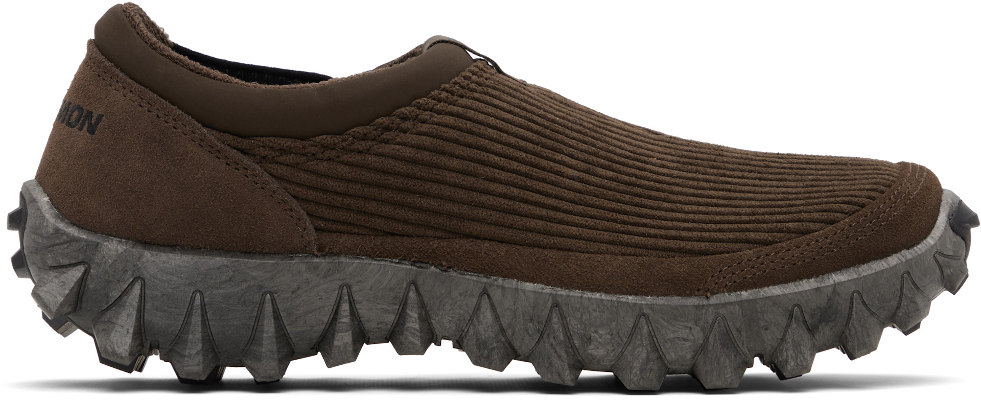 Salomon: Brown Snowclog Corduroy Loafers | SSENSE Canada