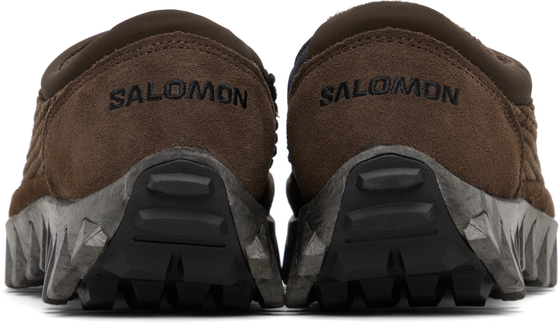 Salomon: Brown Snowclog Corduroy Loafers | SSENSE Canada