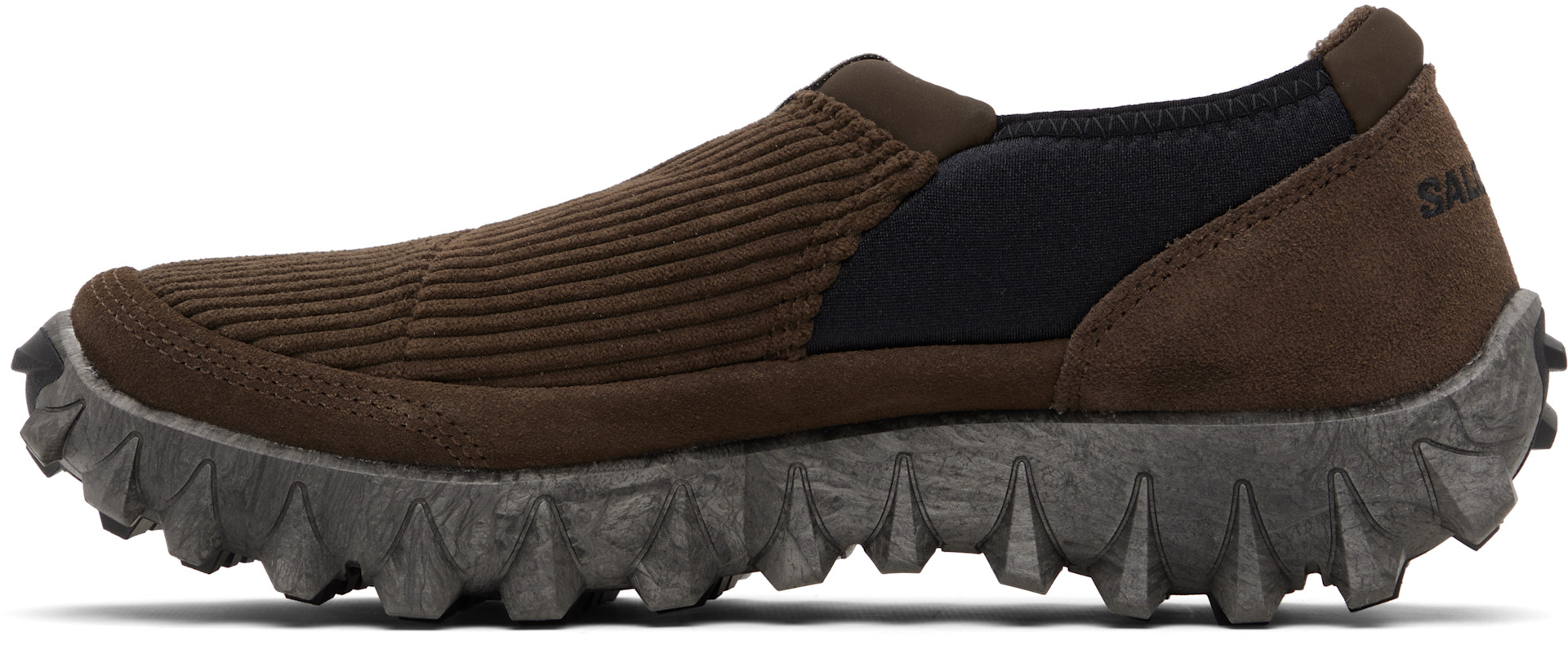 Salomon: Brown Snowclog Corduroy Loafers | SSENSE Canada