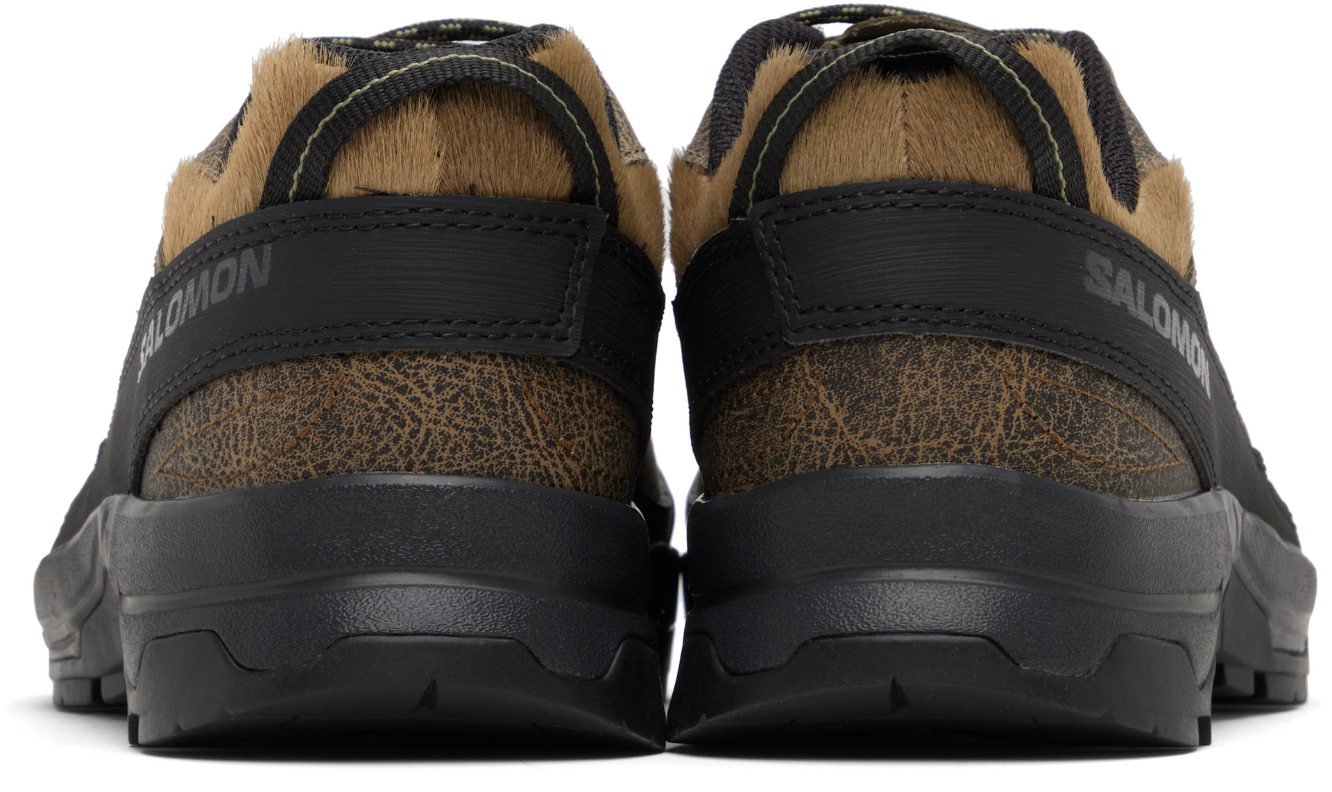 Salomon: Brown X-ALP Low Distressed Leather Sneakers | SSENSE