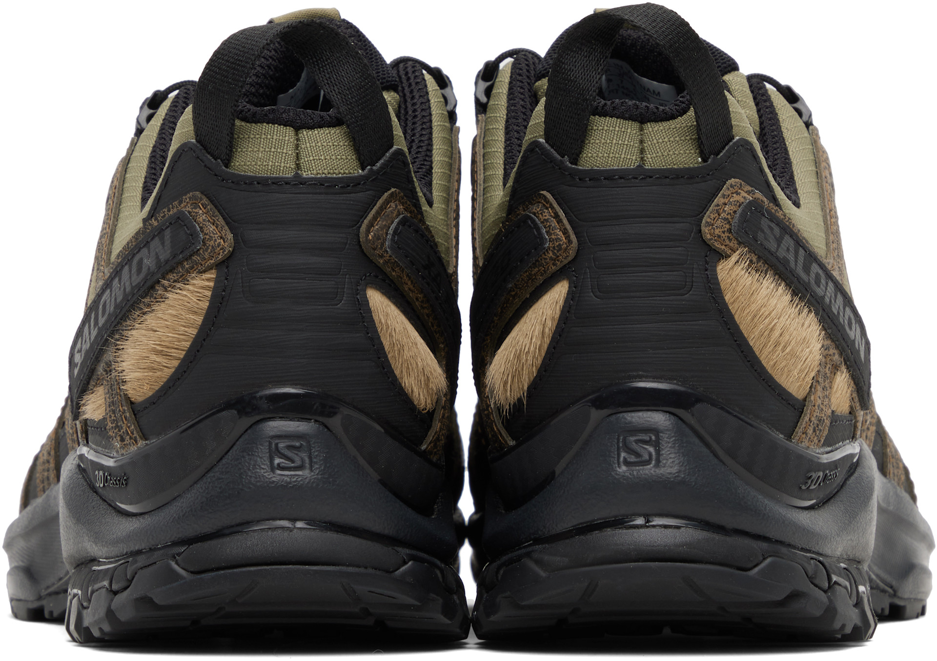 Salomon: Khaki XA Pro 3D Distressed Leather Sneakers | SSENSE