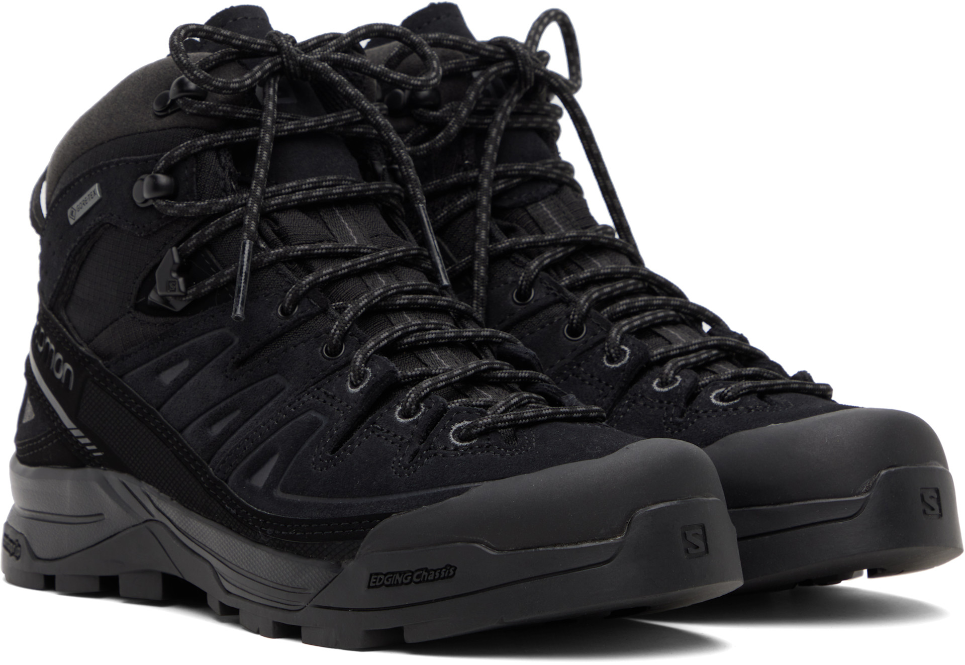 Salomon ブーツ Salomon: ブラック X-ALP レザー GORE-TEX ミッドカット ブーツ