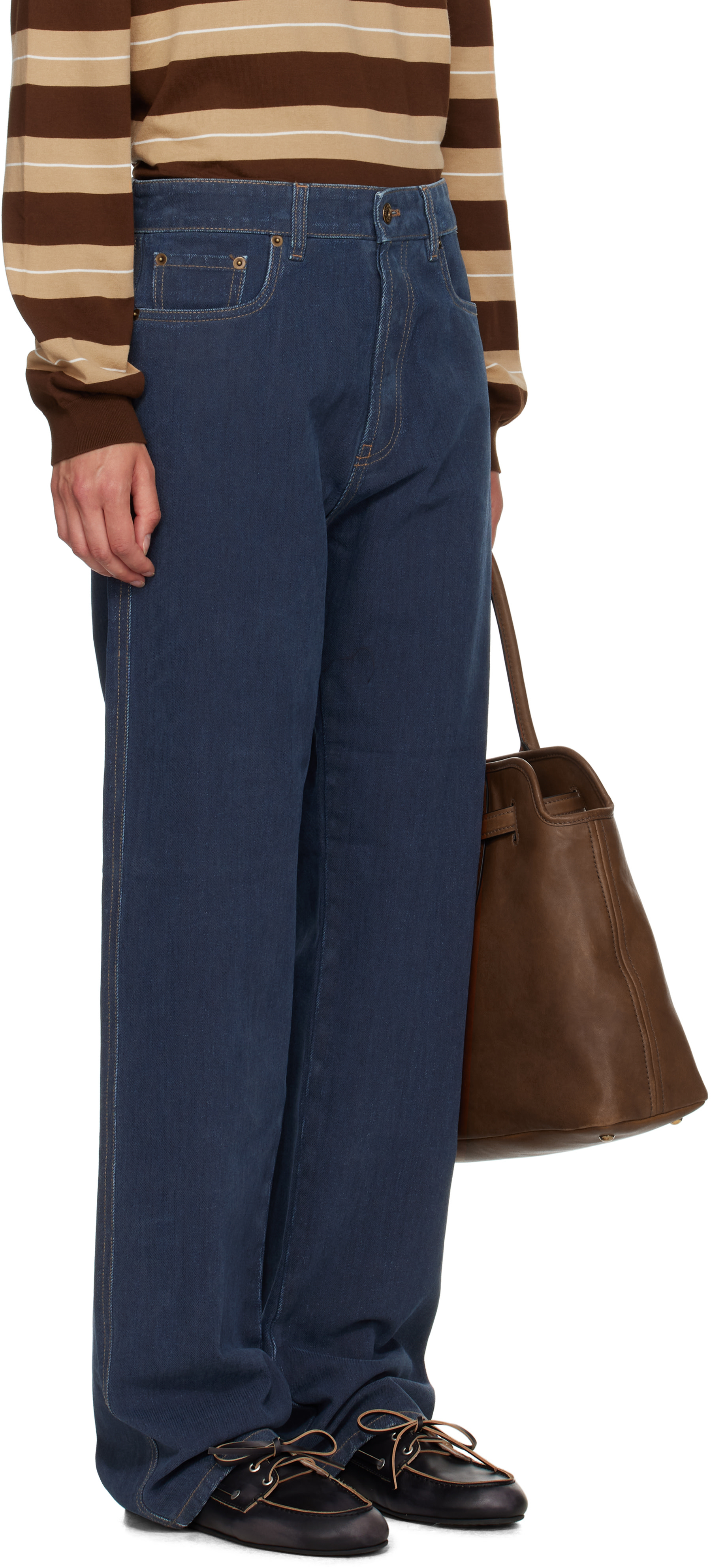 Miu Miu - Jean bleu à logo