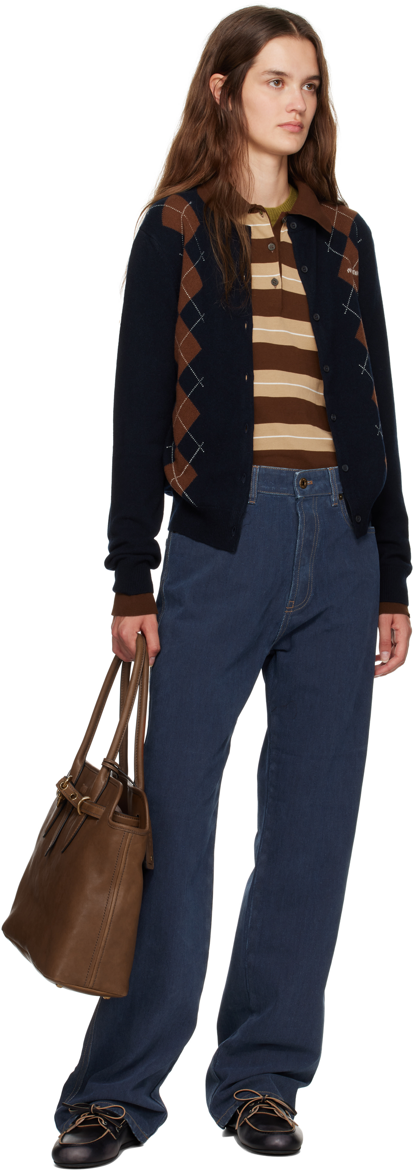 Miu Miu - Jean bleu à logo