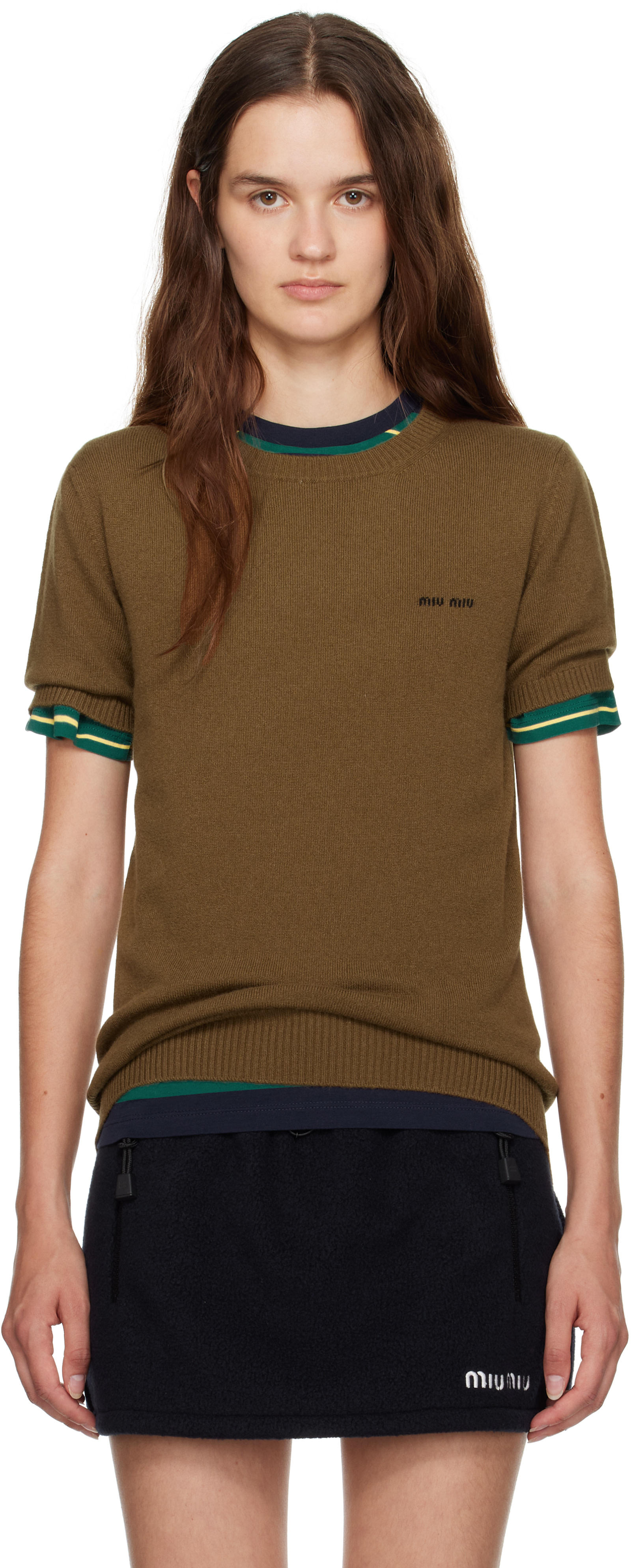 Miu Miu - Pull brun en cachemire