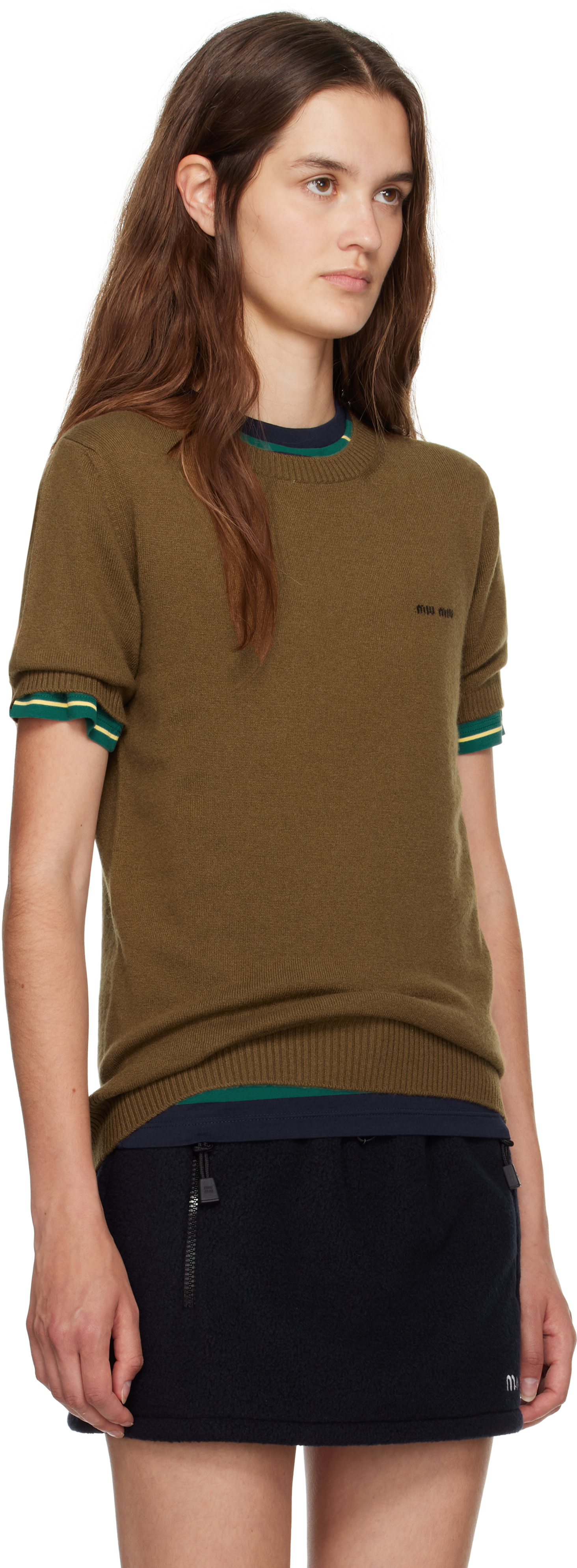 Miu Miu - Pull brun en cachemire