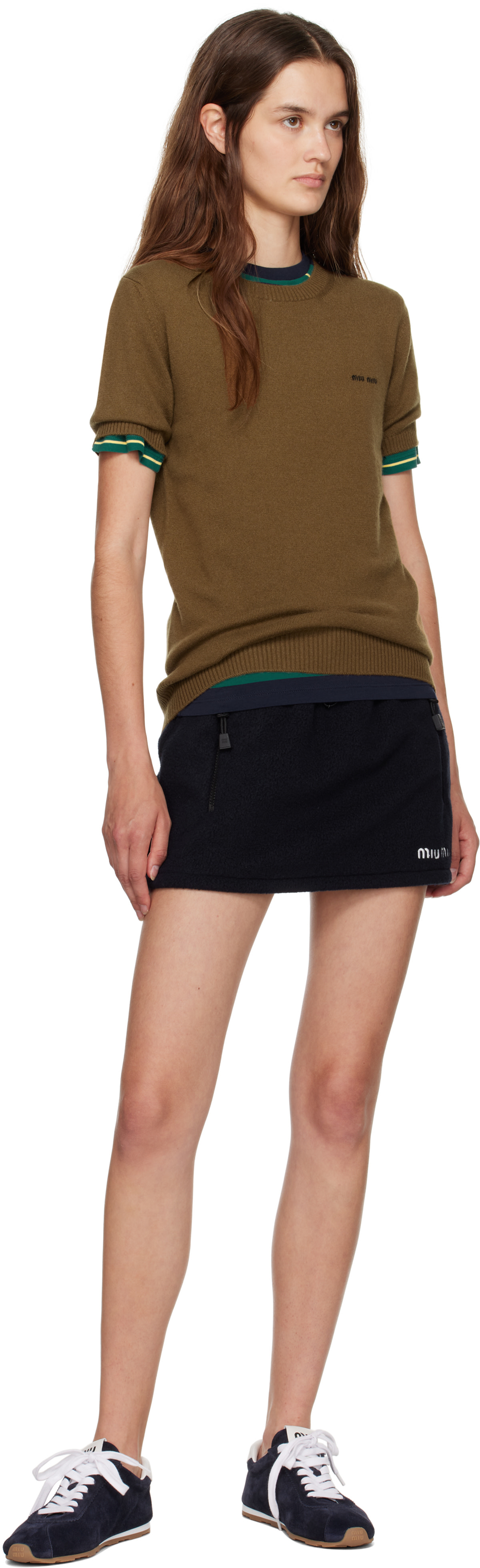 Miu Miu - Pull brun en cachemire