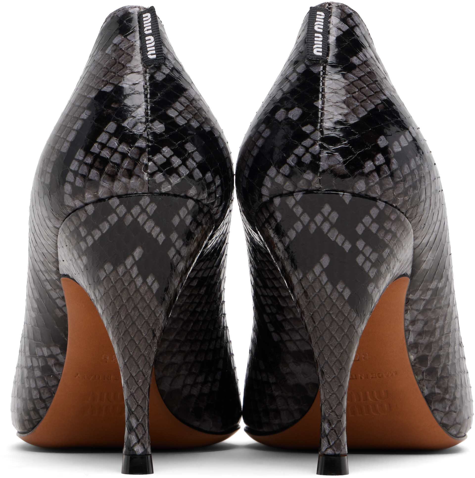 Miu Miu - Gray Ayers Leather Heels
