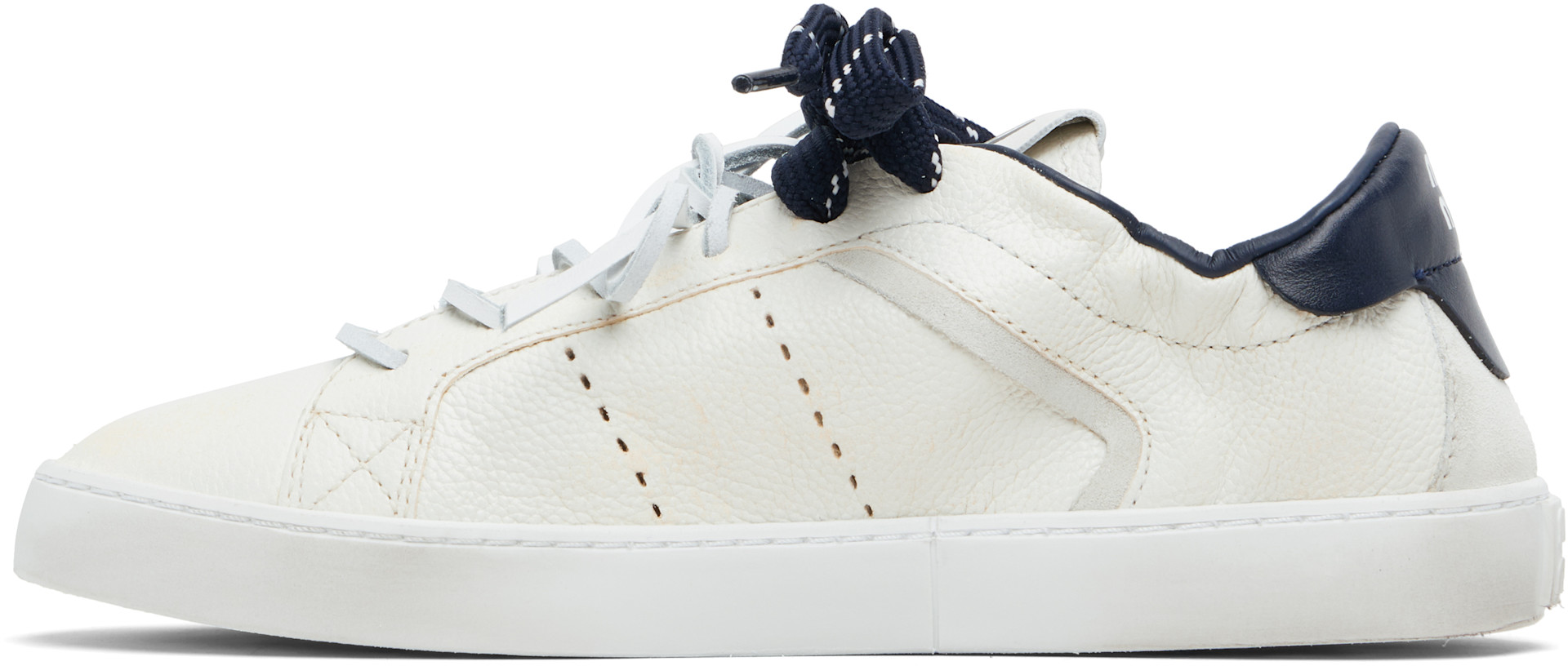 Miu Miu - Baskets Deco blanc cassé en cuir