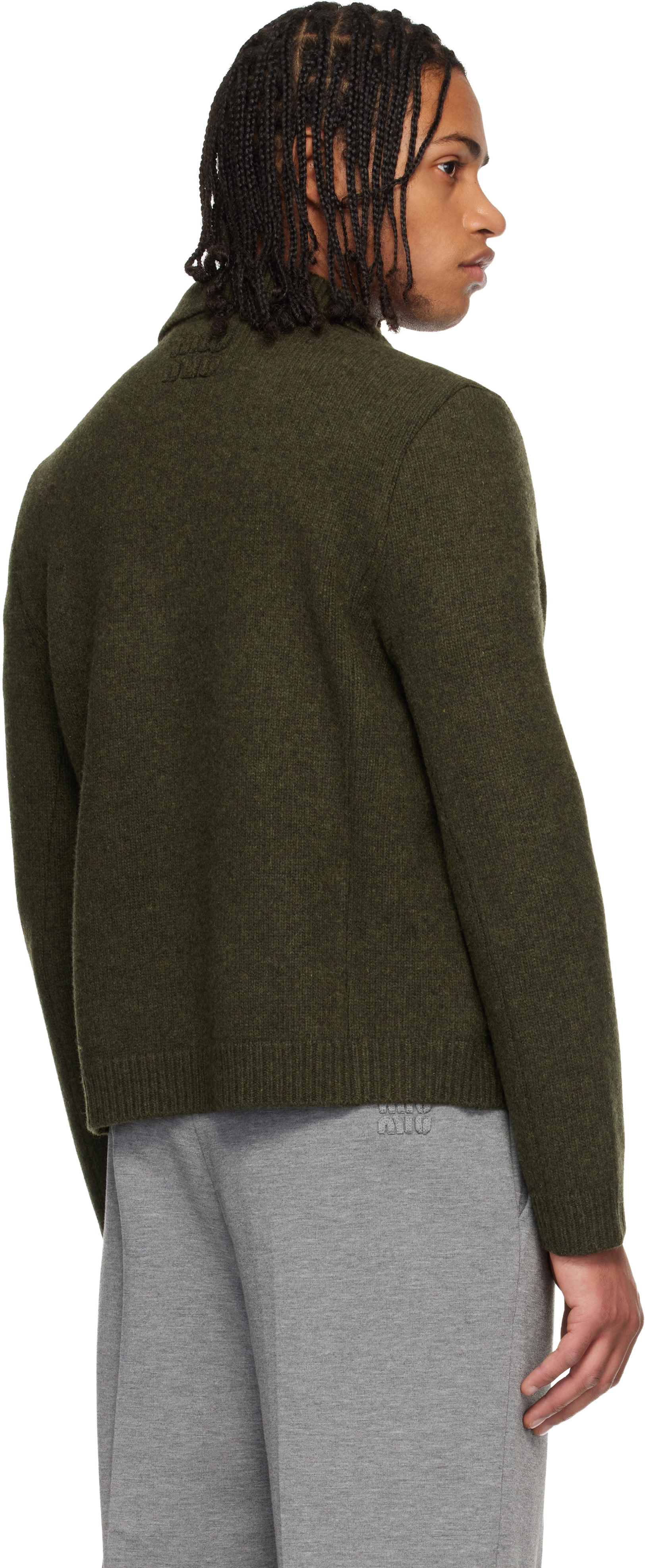 Miu Miu - Khaki Wool Cardigan