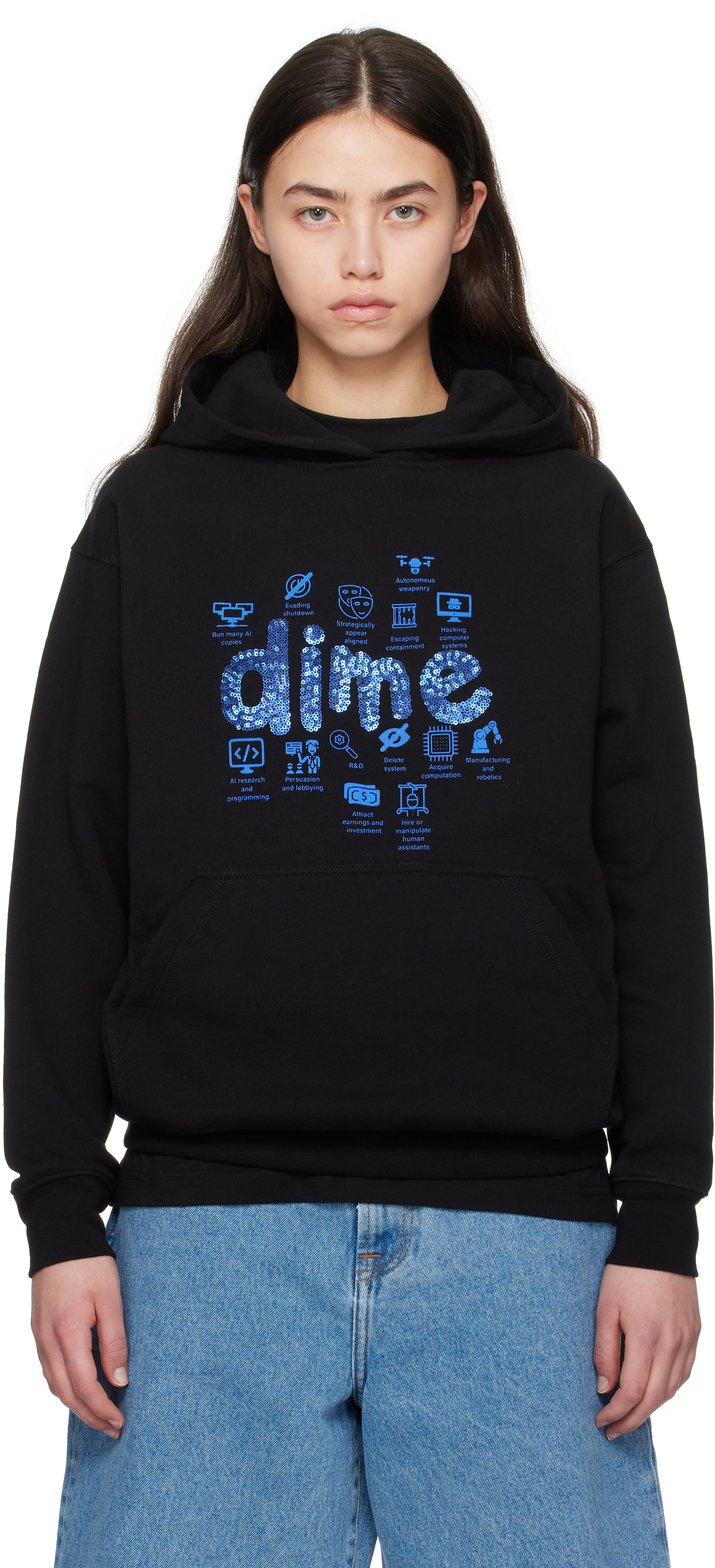 Dime - Pull à capuche AGI noir