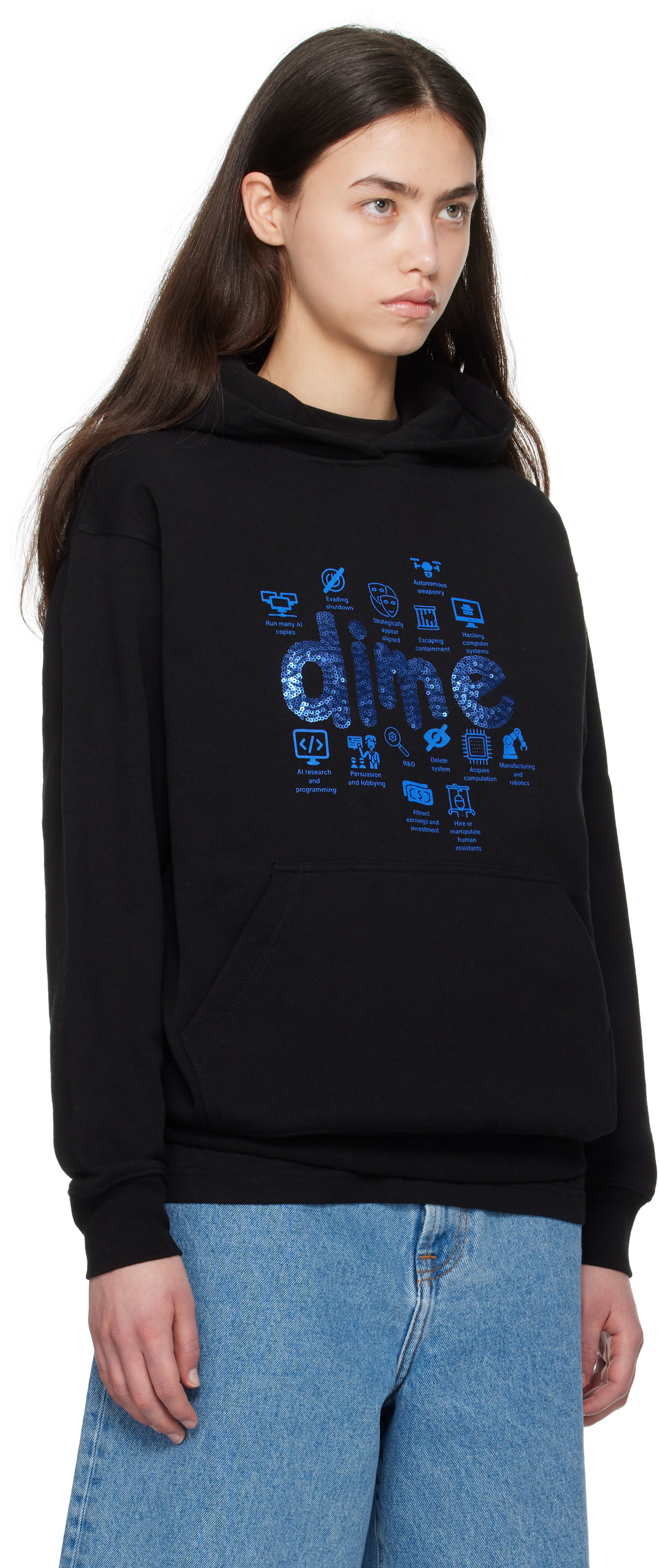 Dime - Pull à capuche AGI noir