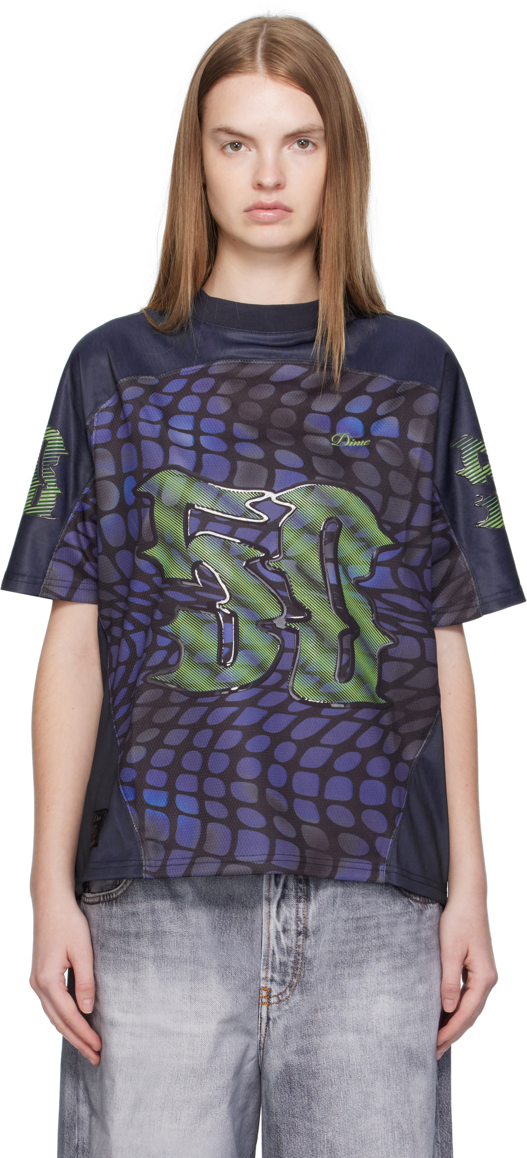 Dime: Navy N50 Jersey T-shirt | SSENSE