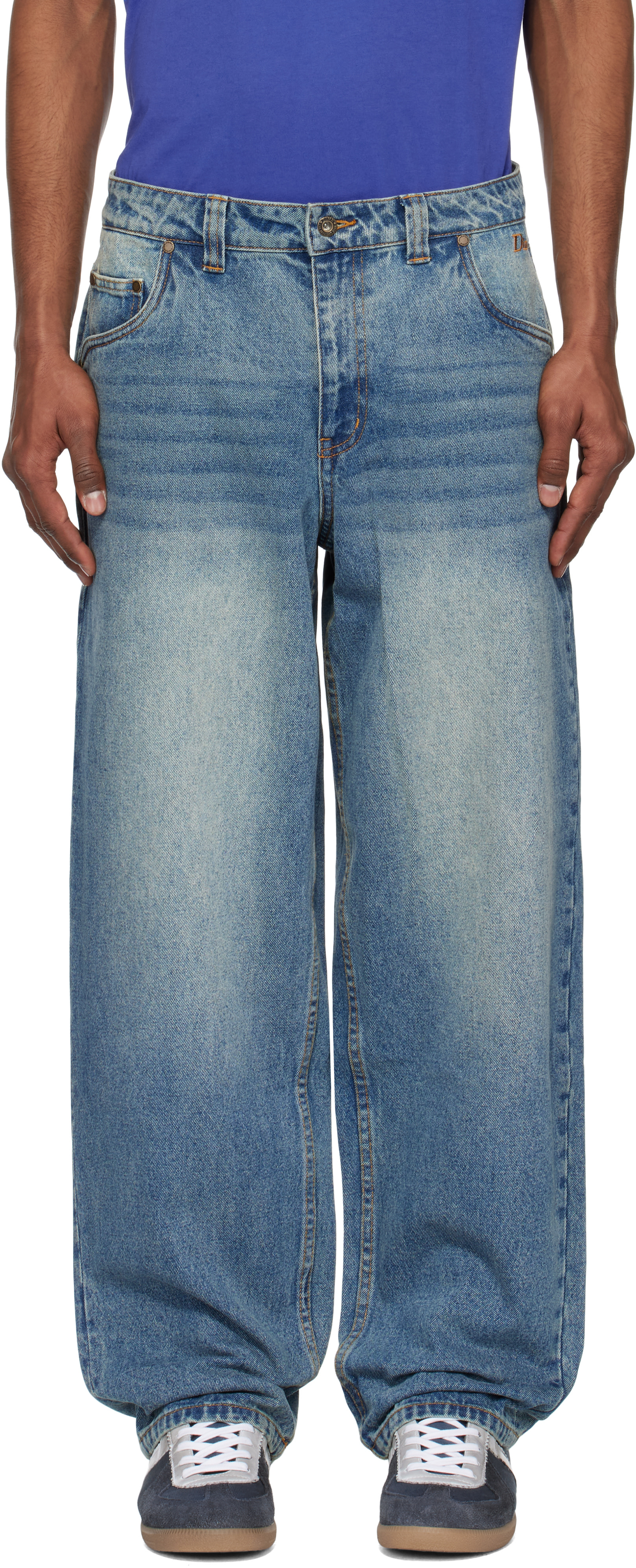 Dime - Jean ample bleu à logo