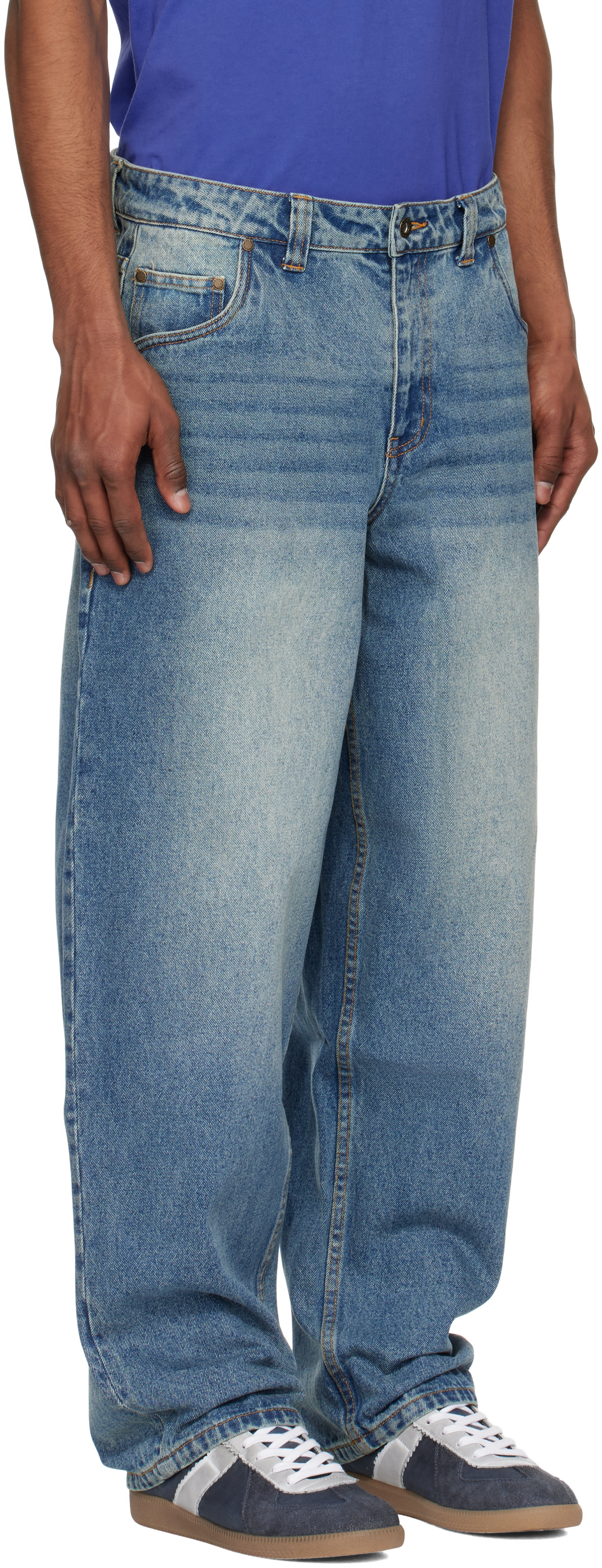 Dime - Jean ample bleu à logo