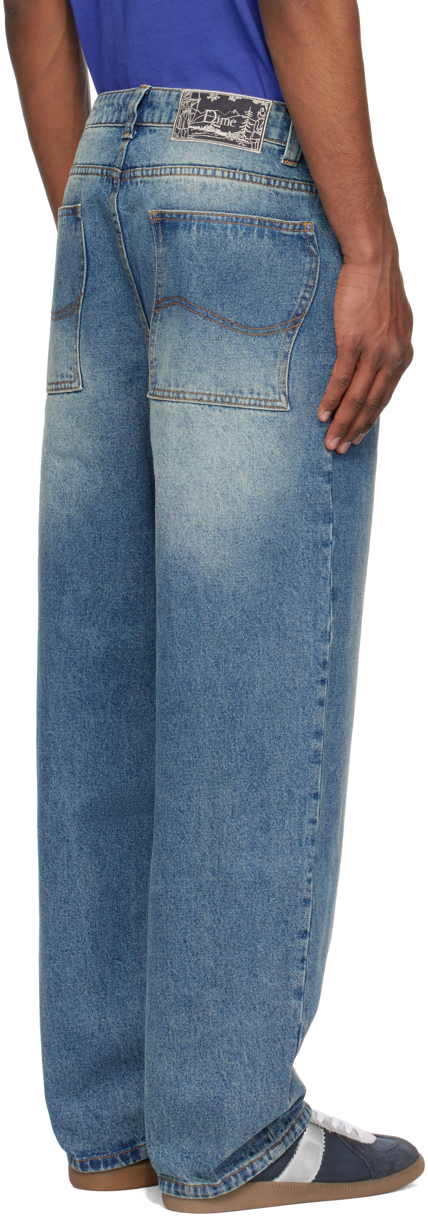 Dime - Jean ample bleu à logo