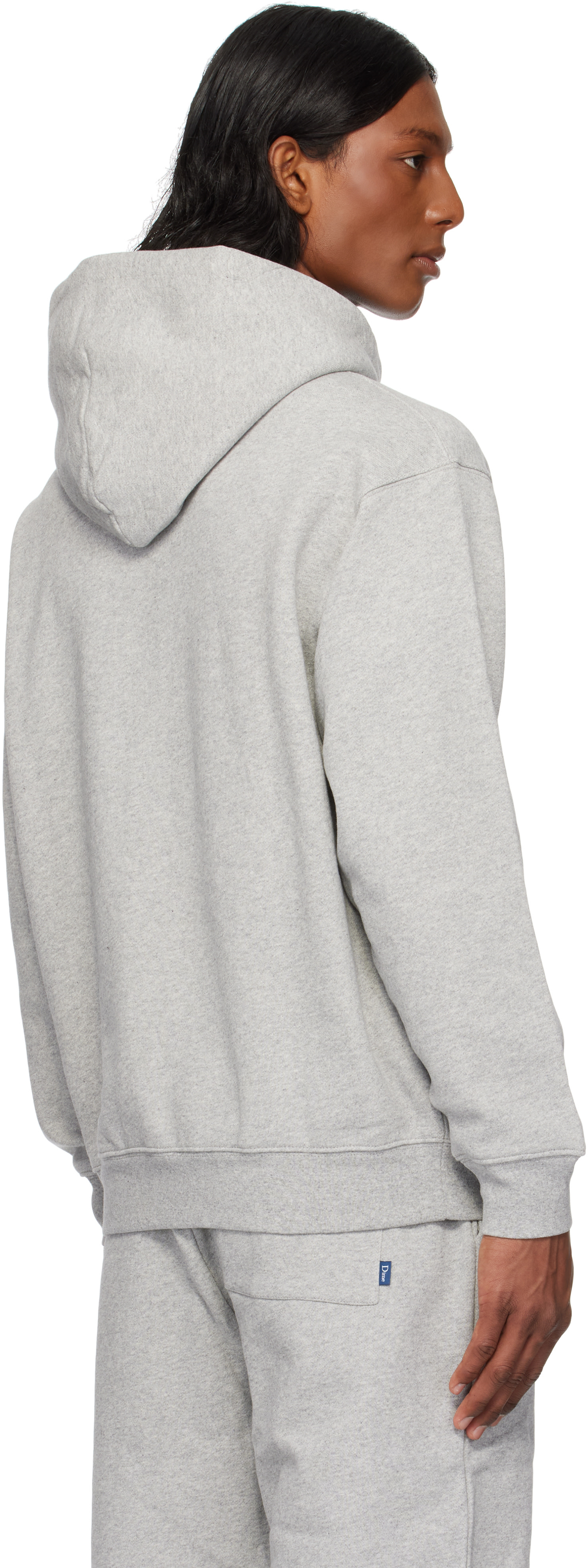 Dime: Gray Classic Small Logo Hoodie | SSENSE Canada
