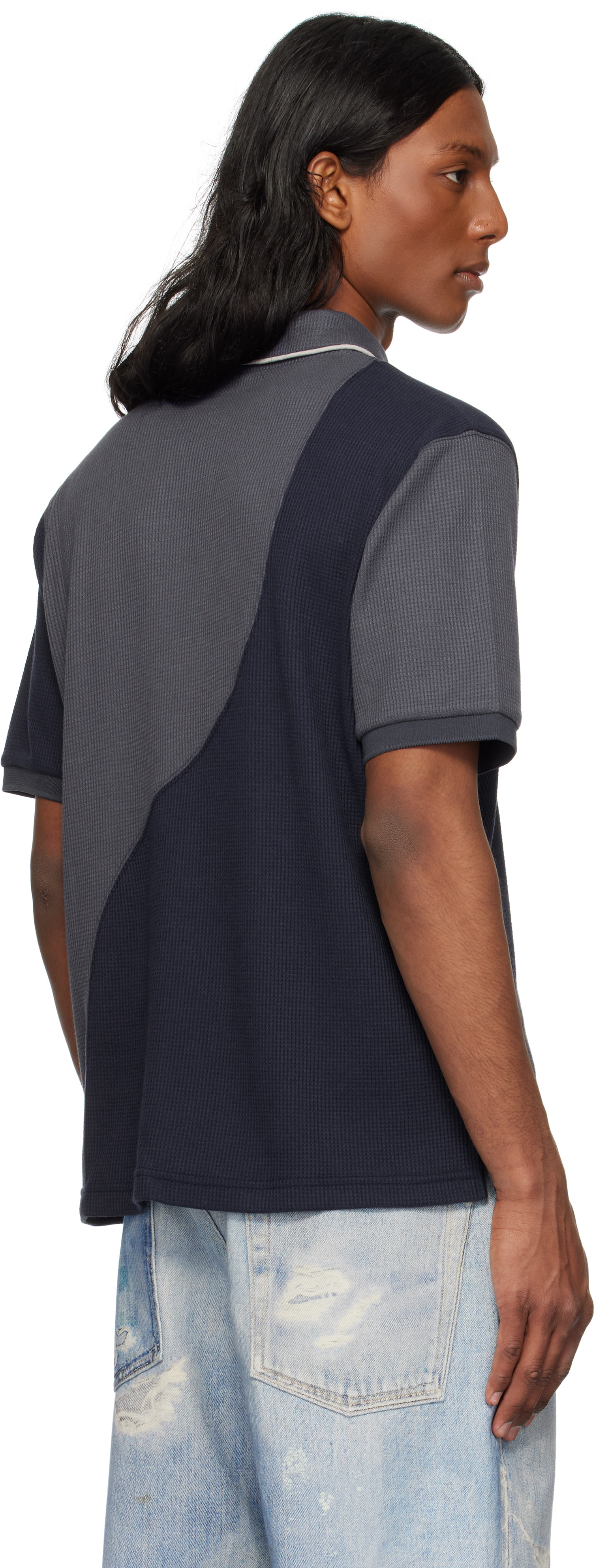 Dime - Navy Waffle Polo