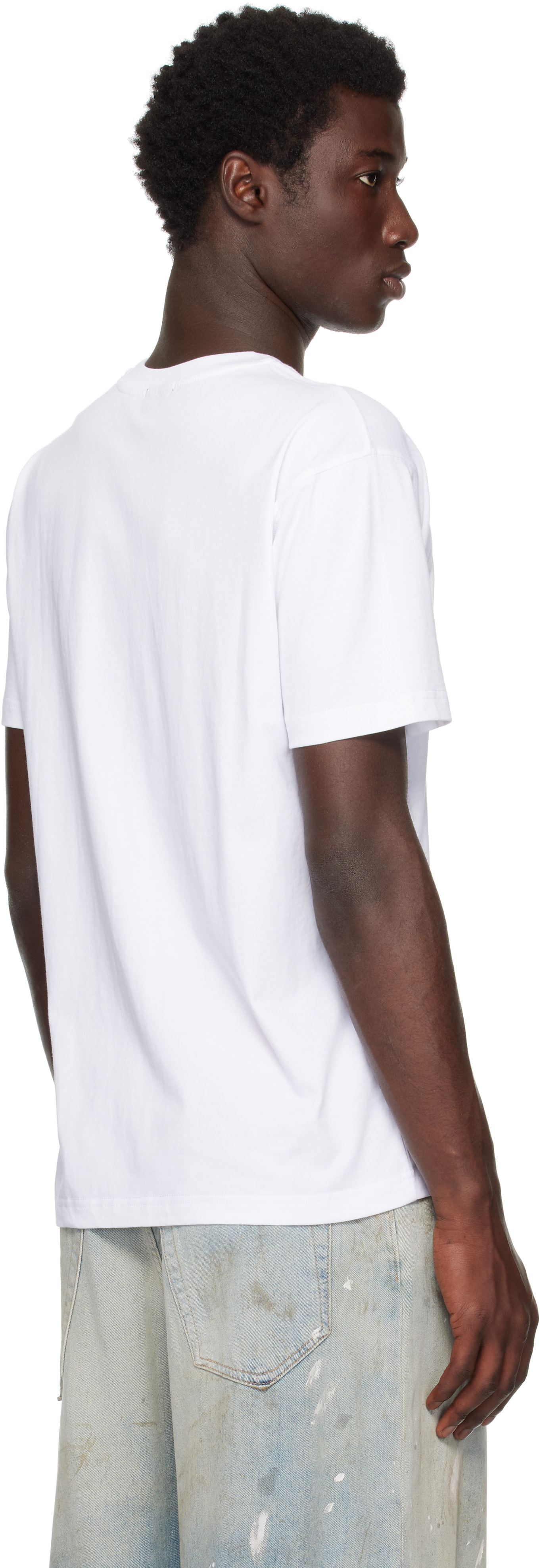 Dime: White Classic Fuzzy T-Shirt | SSENSE Bahrain