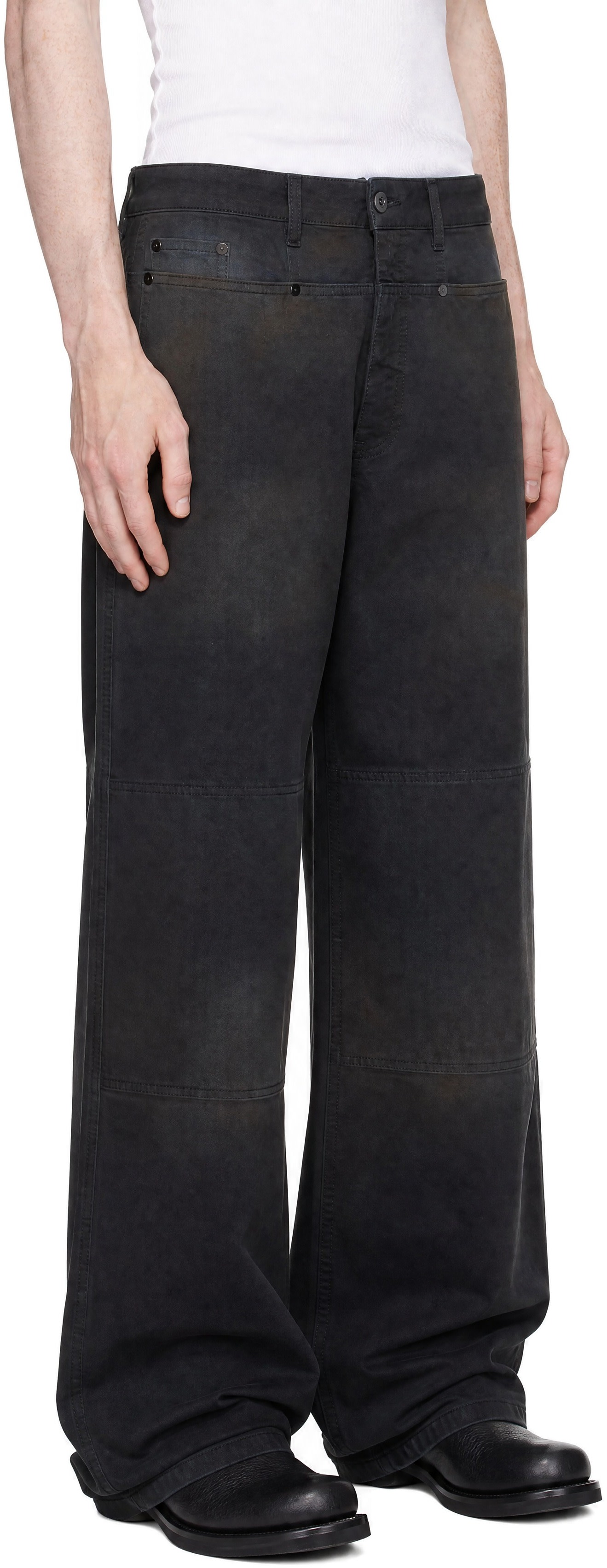 032c - Navy Workwear Trousers