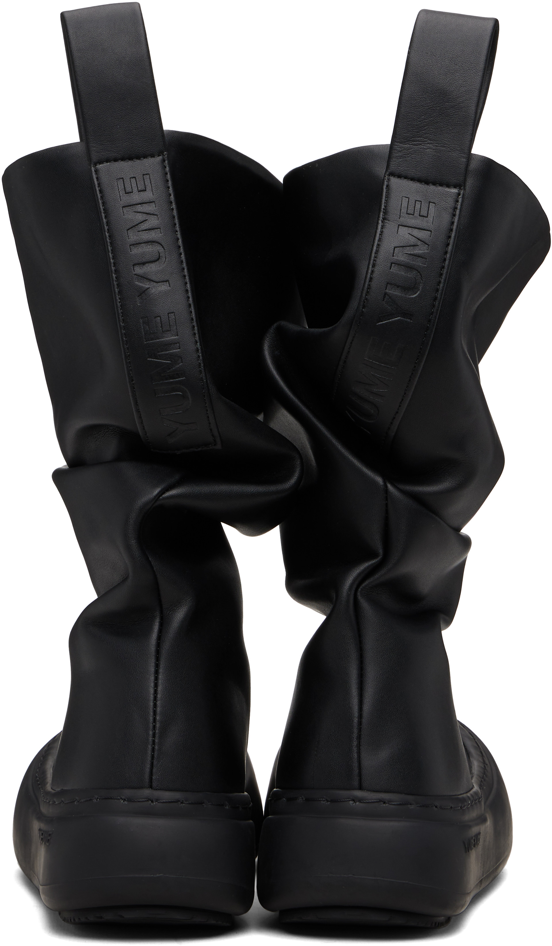 YUME YUME: Black Fisherman Low Boots | SSENSE Italy