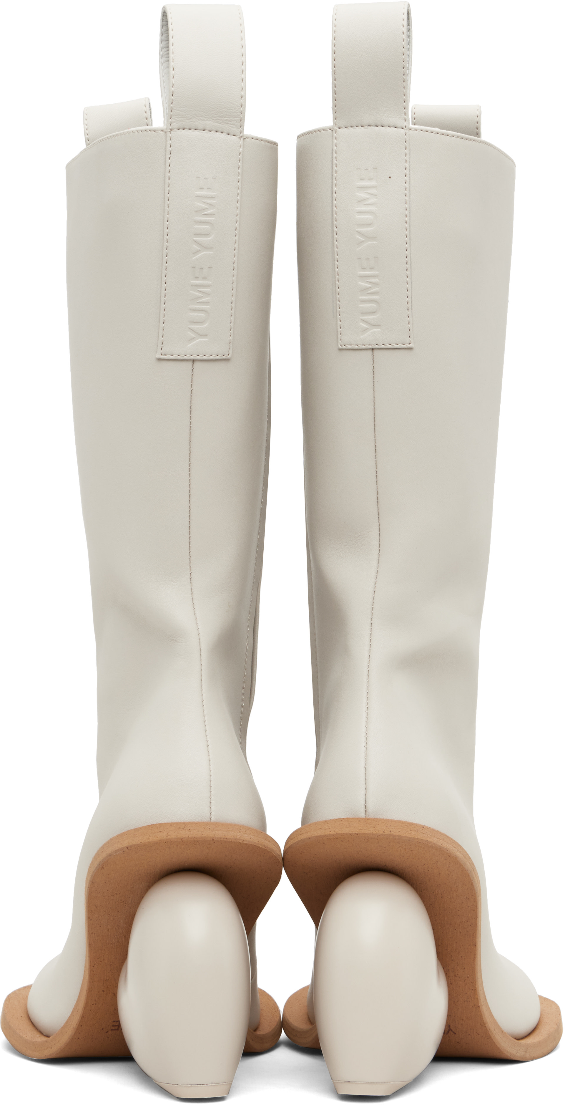 YUME YUME: SSENSE Exclusive Beige Love Tall Boots | SSENSE