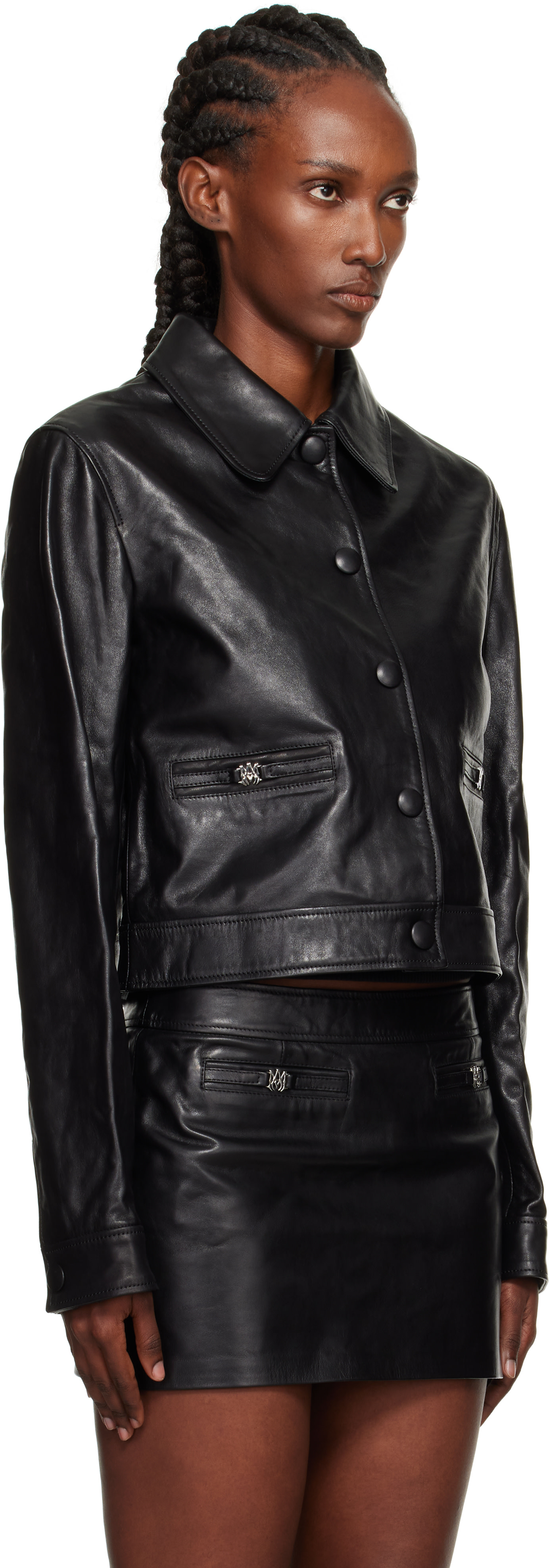 AMIRI: Black MA Leather Jacket | SSENSE